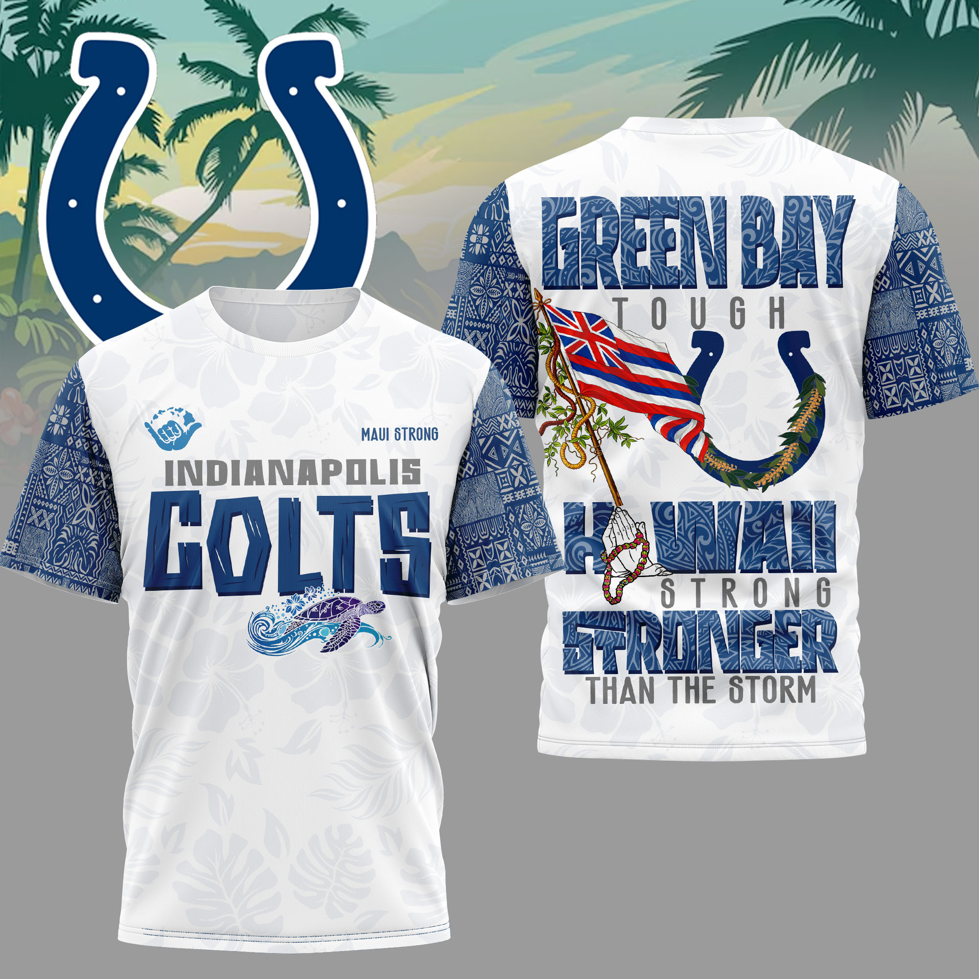 Indianapolis Colts | Premium NFL Hawaii Strong 3D Shirt HY