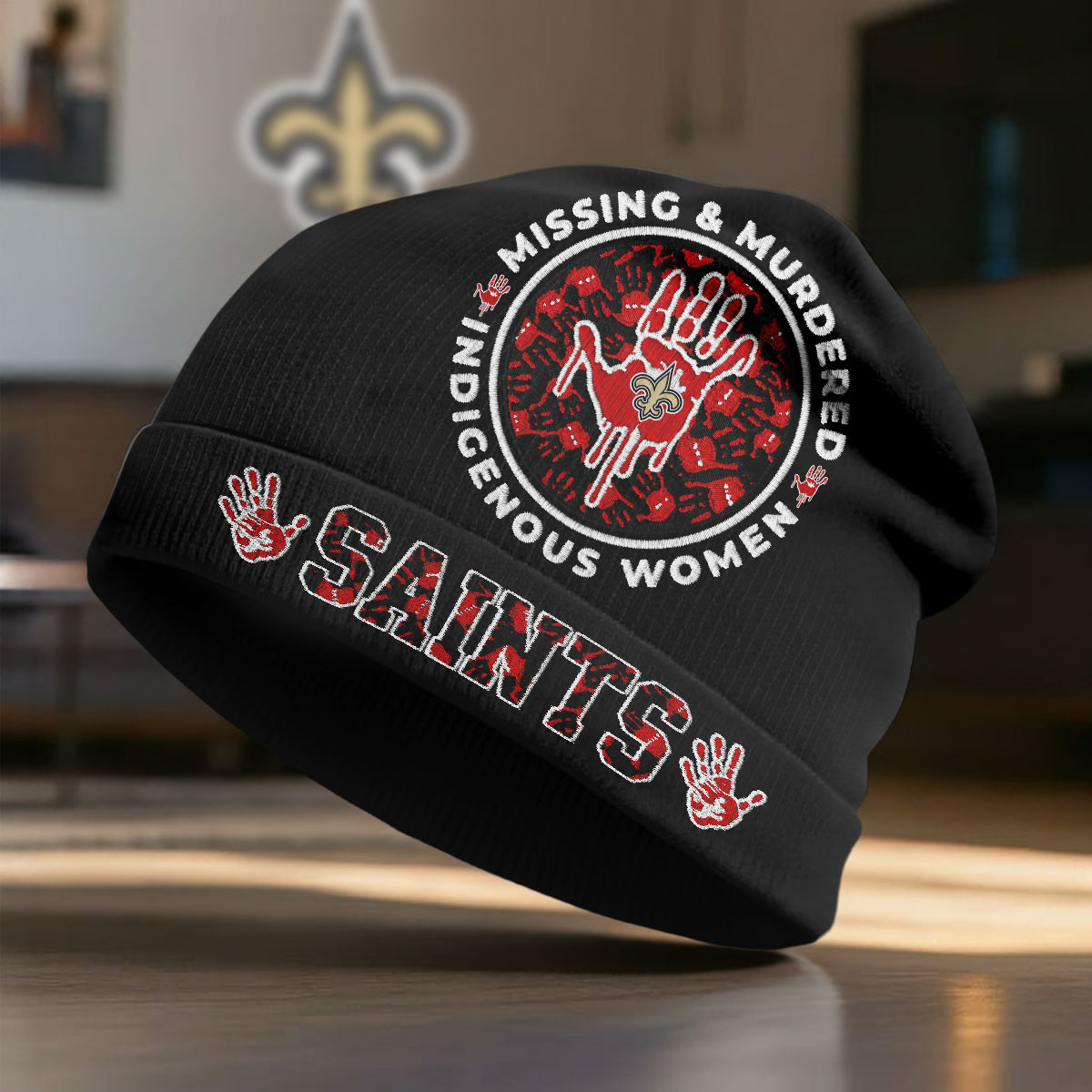 New Orleans Saints | Premium NFL MMIW Awareness Beanie Hat NY