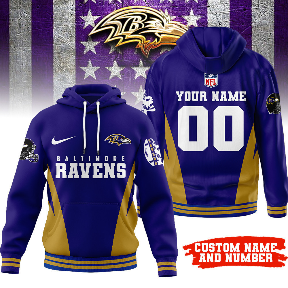 Baltimore Ravens | Premium NFL Personalized Fan Hoodie TD