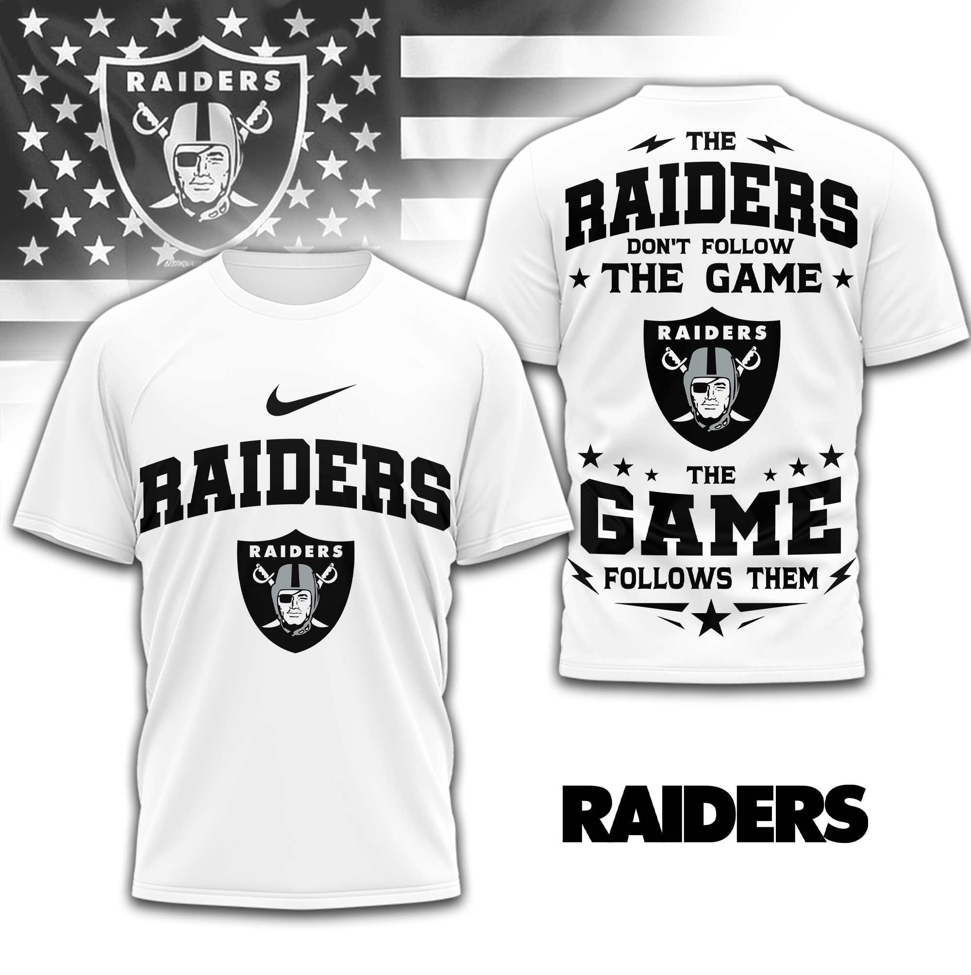 Las Vegas Raiders | Premium NFL Rule The Field 3D Shirt TD