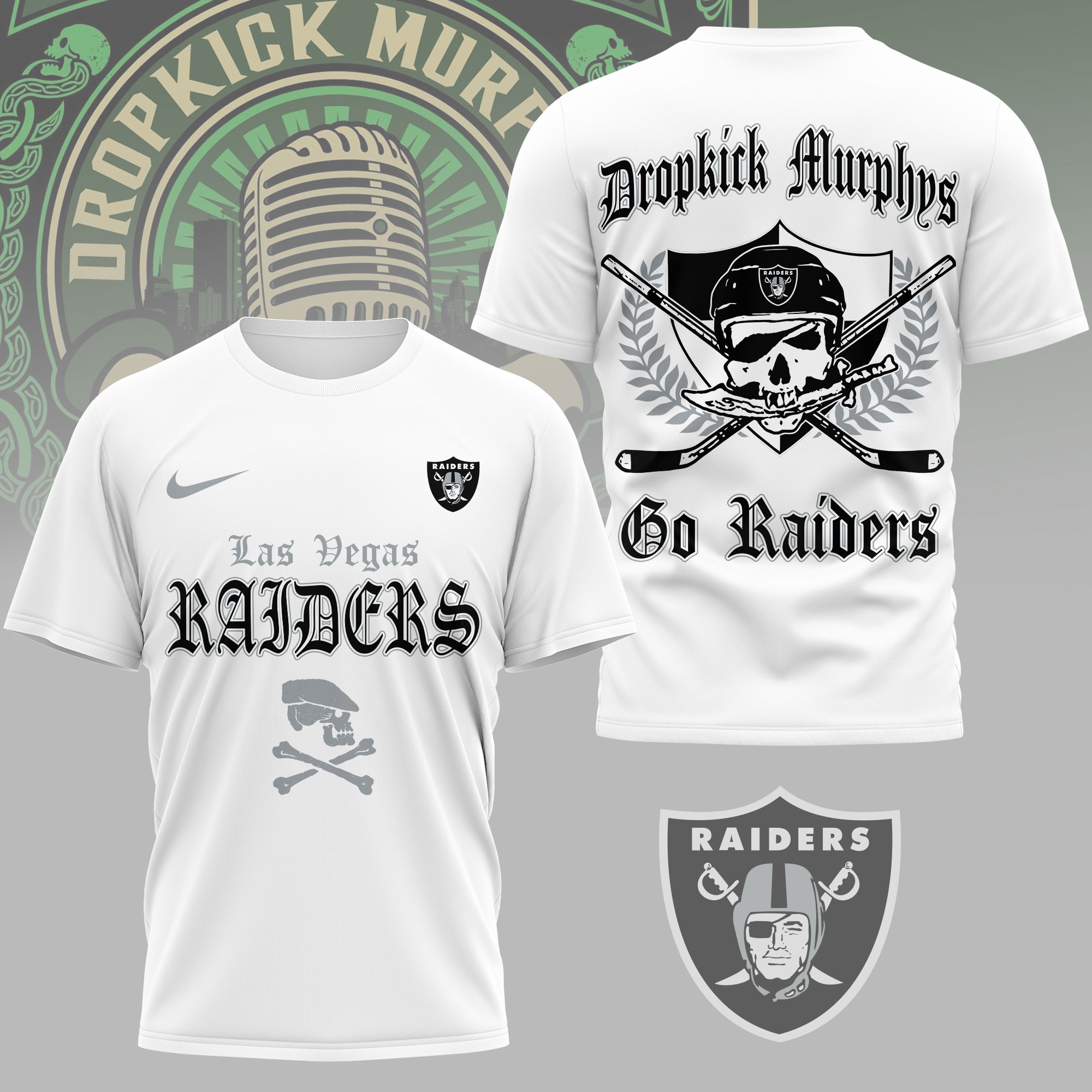 Las Vegas Raiders | Premium NFL Dropkick Murphys Fan 3D Shirt NY
