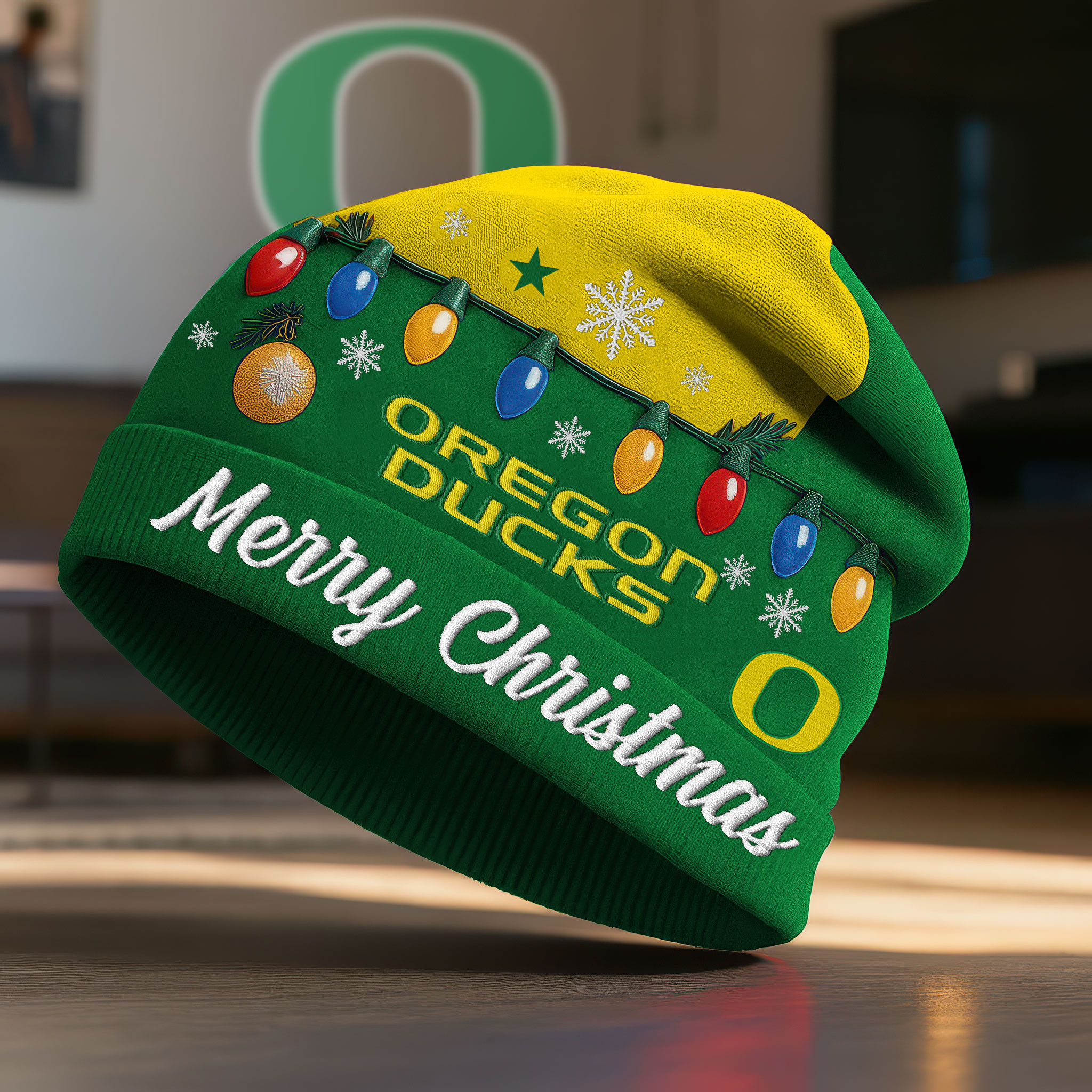 Oregon Ducks | Premium NCAA Christmas Beanie Hat NY