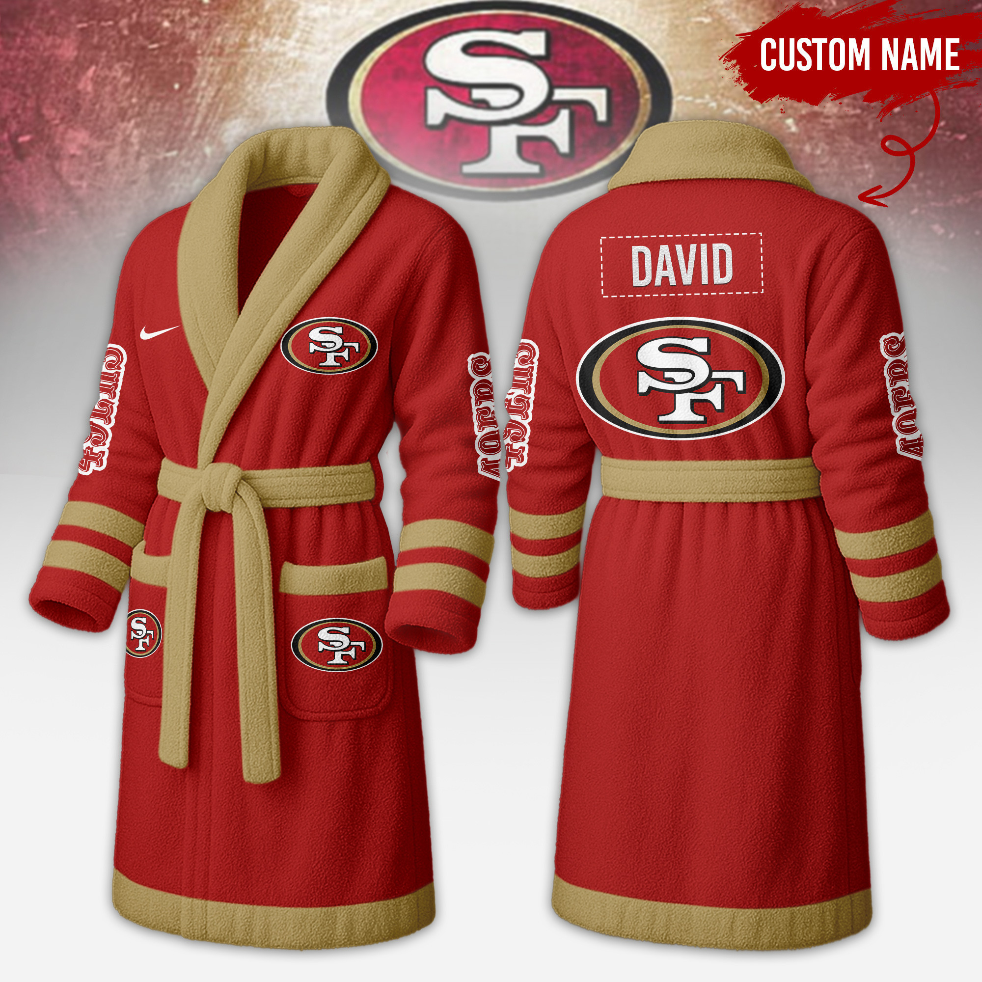 San Francisco 49ers | Premium NFL Fleece Bathrobe TD