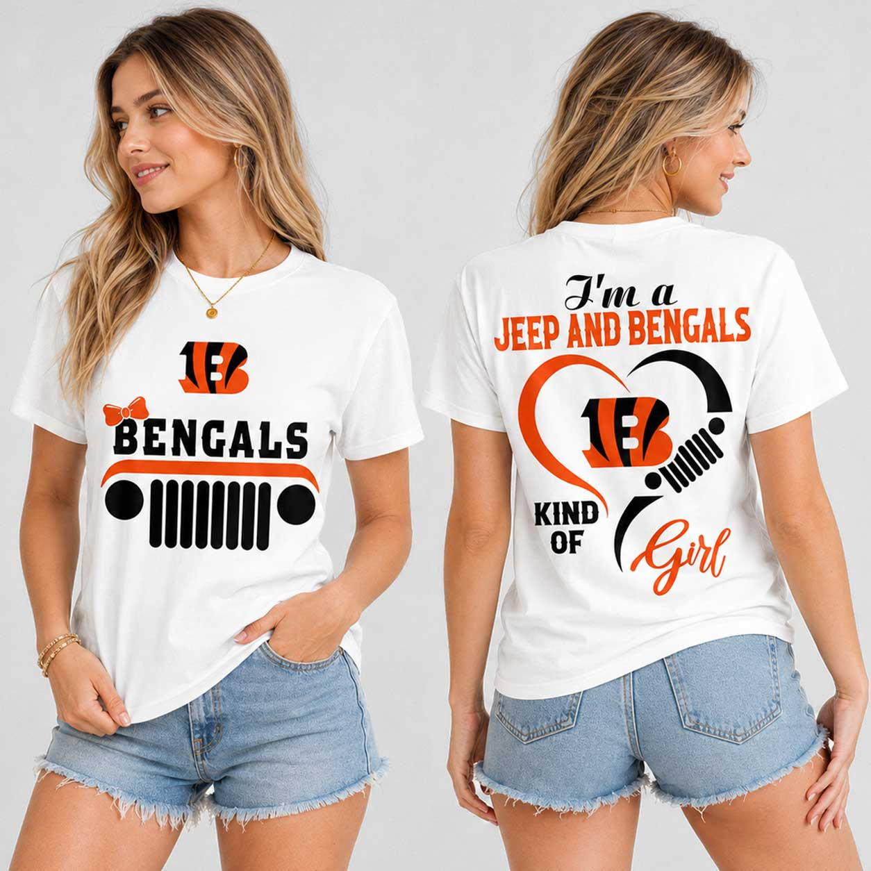 Cincinnati Bengals | Premium NFL Jeep Fan Passion T-Shirt TD