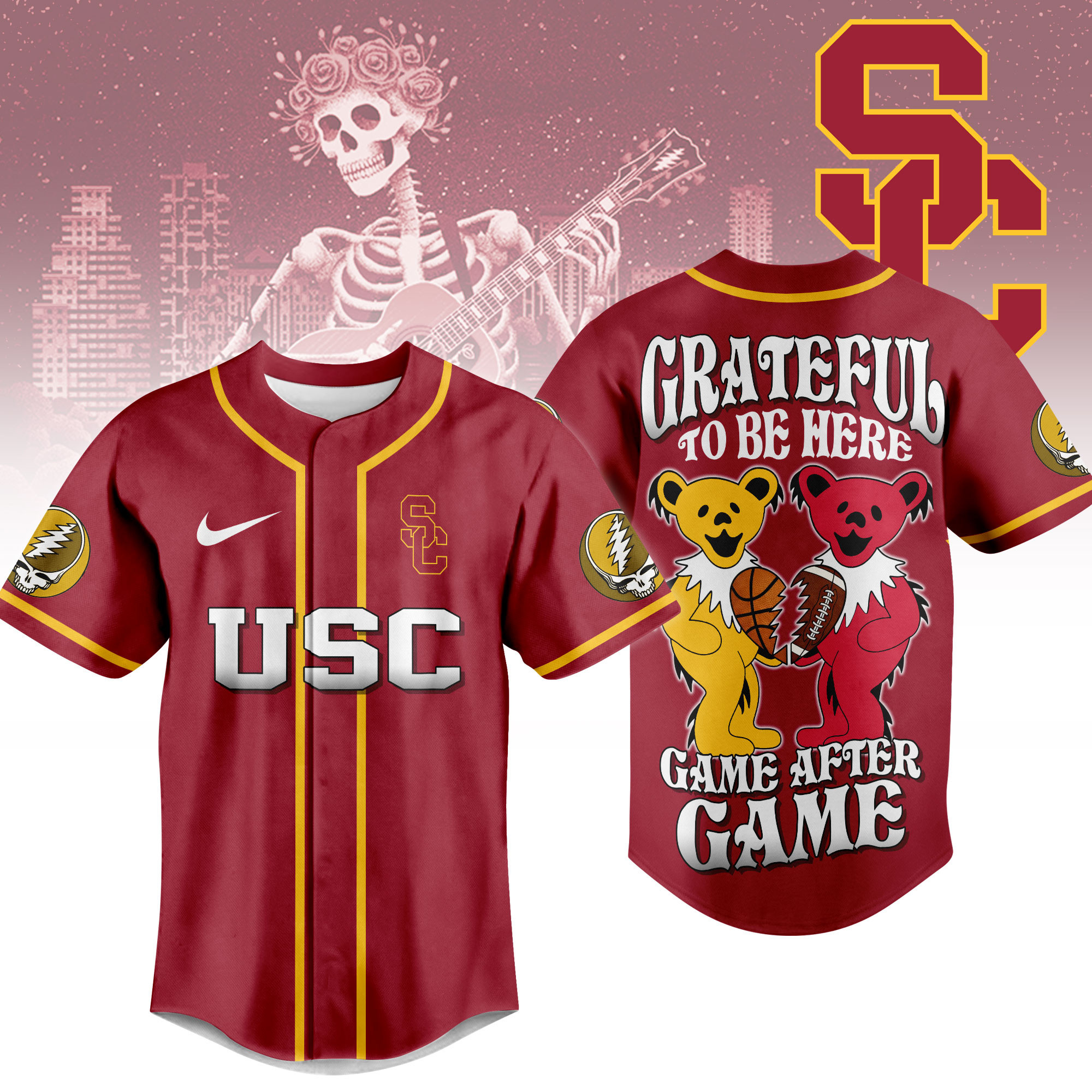 USC Trojans | Premium College Grateful Sports Jersey NTH1