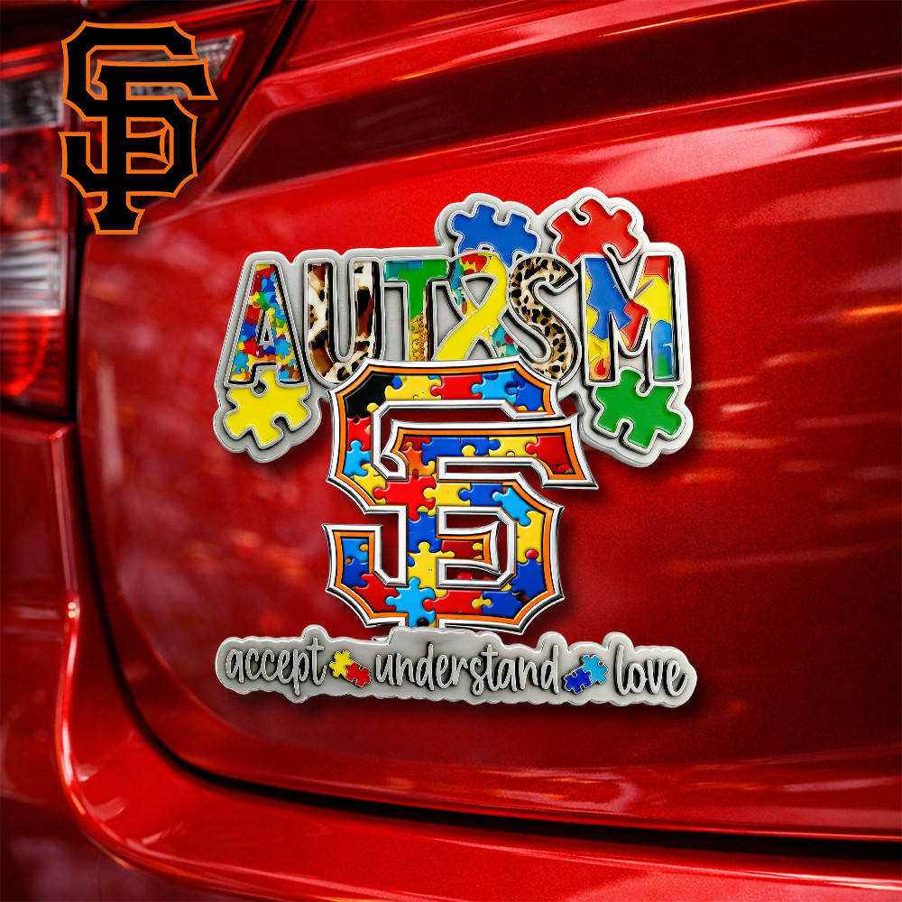 San Francisco Giants | Premium MLB Autism Awareness Car Name Badge HY