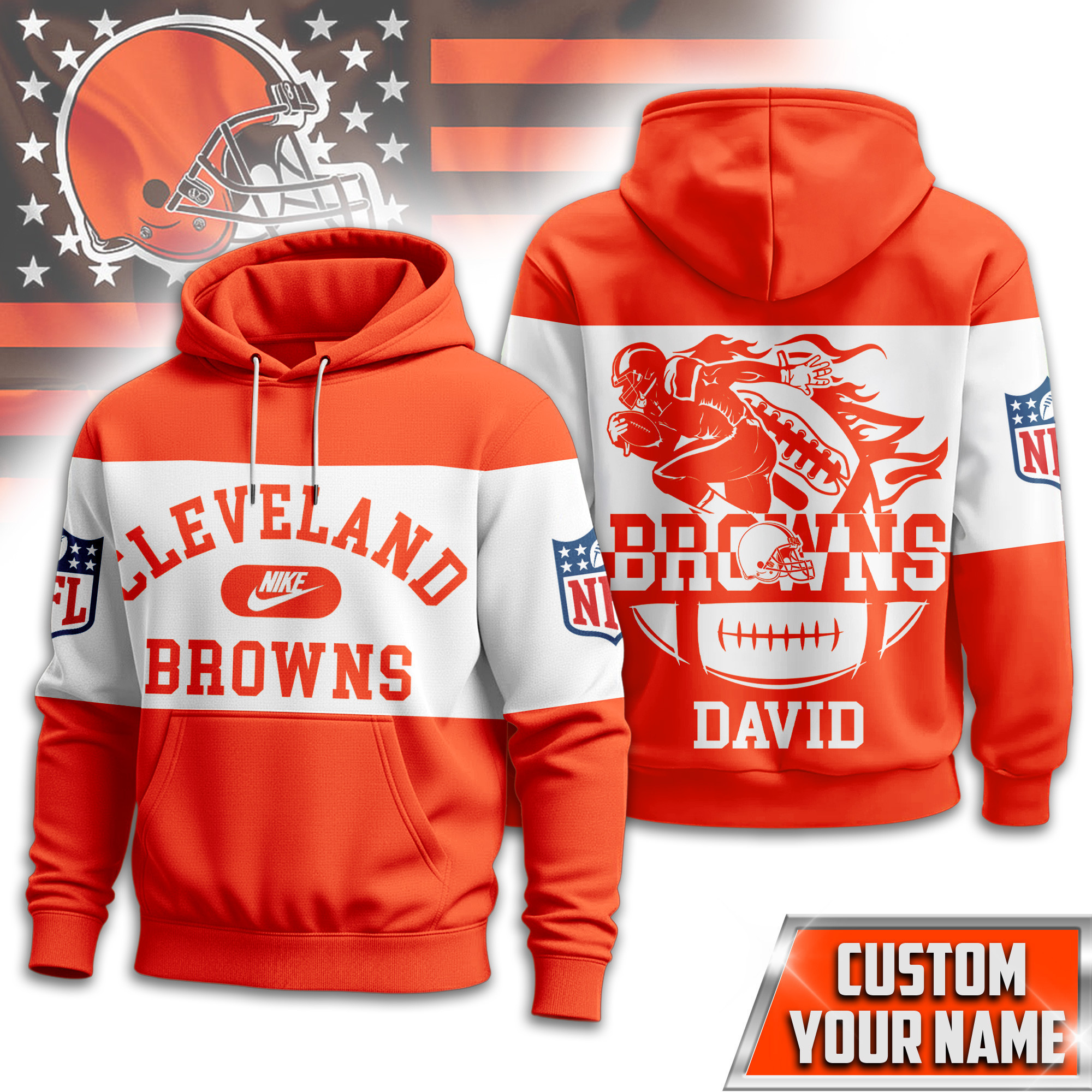 Cleveland Browns | Premium NFL Touchdown Spirit Personalized Hoodie TD