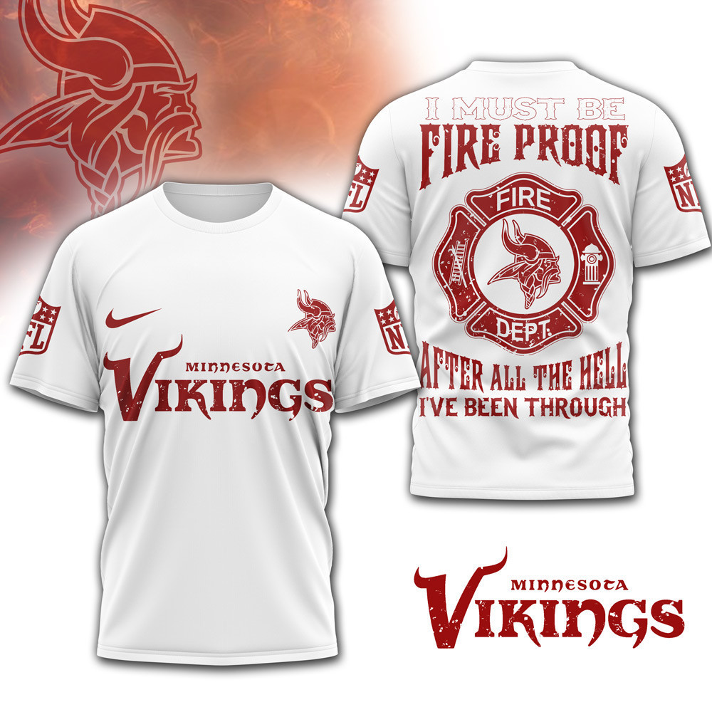 Minnesota Vikings | Premium NFL Built By Fire Game Day 3D Shirt NTH1