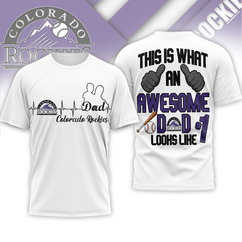 Colorado Rockies | Premium MLB Father Day Awesome Dad 3D Shirt HY