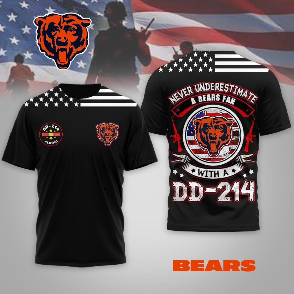 Chicago Bears | Premium NFL DD-214 Alumni 3D Shirt MM