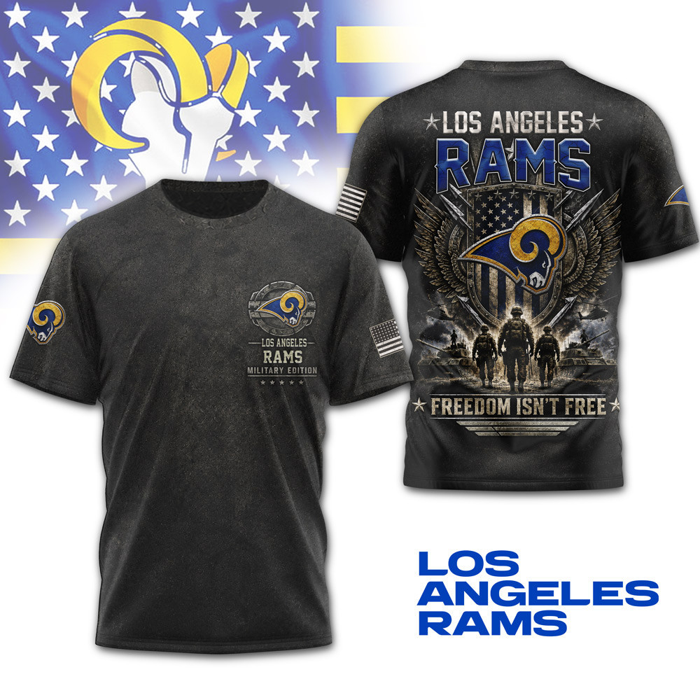 Los Angeles Rams | Premium NFL Freedom Team Military 3D Shirt NTH1