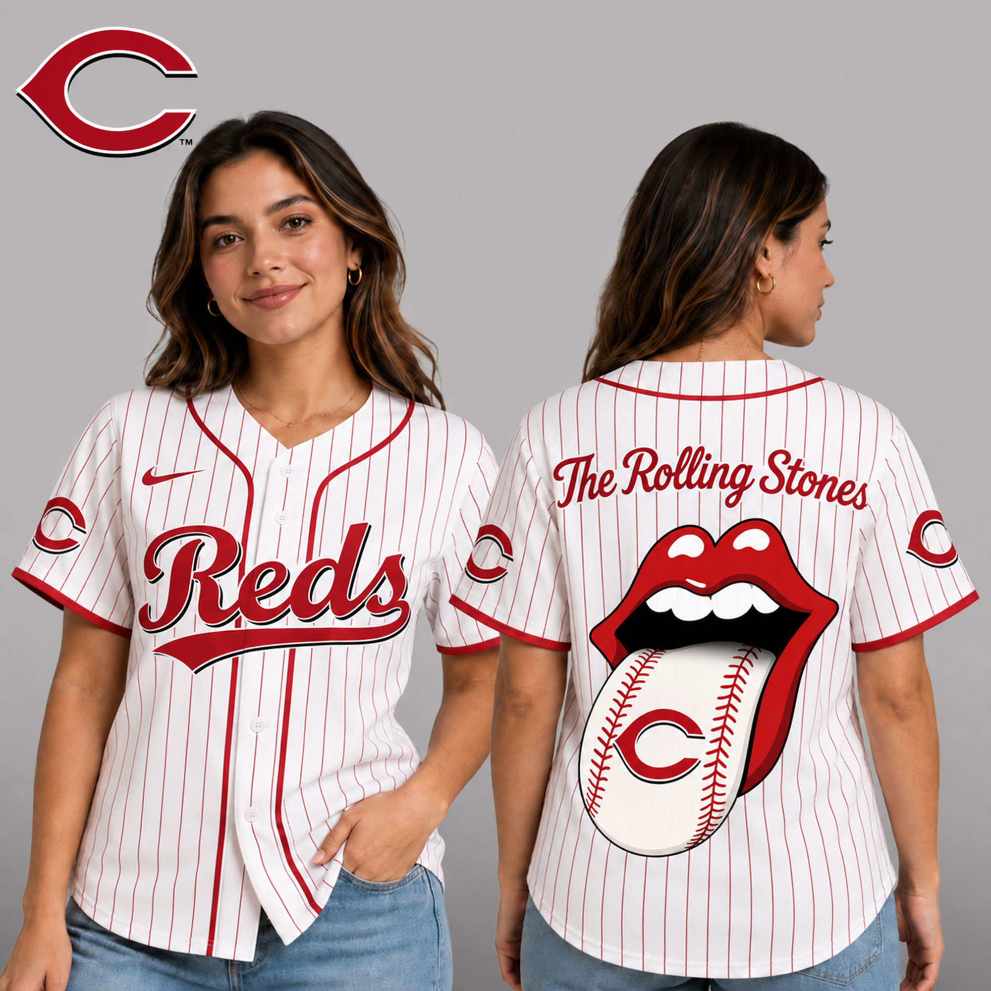 Cincinnati Reds | Premium MLB The Rolling Stones Jersey Shirt TD