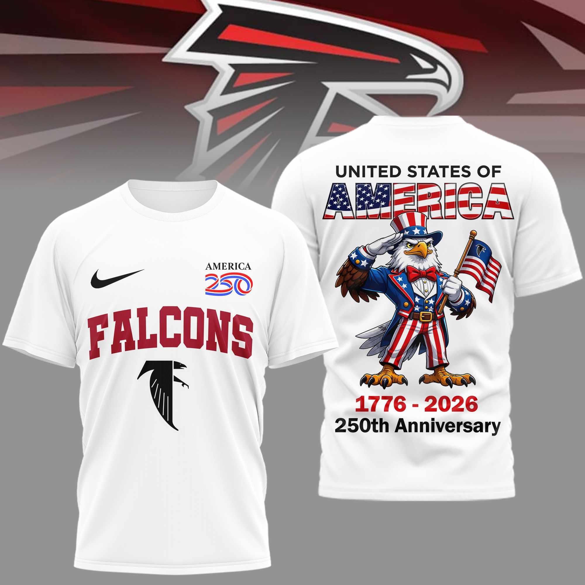 Atlanta Falcons | Premium NFL American 250 3D Shirt TD