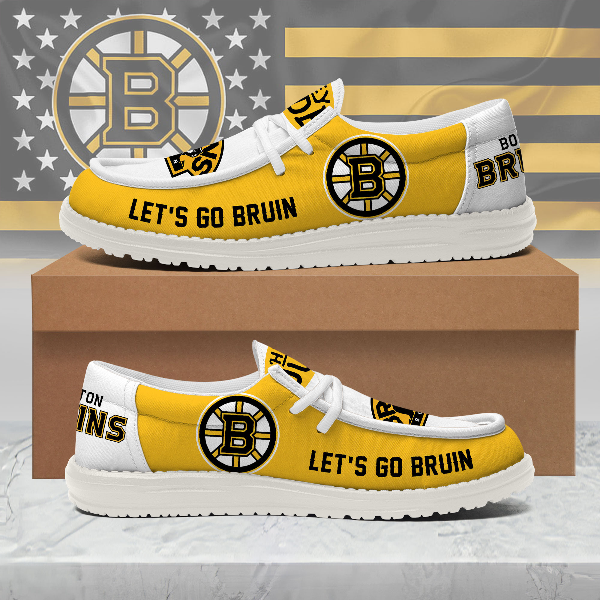 Boston Bruin | Premium NHL Fan Pride Loafer Shoes PB9A4VG