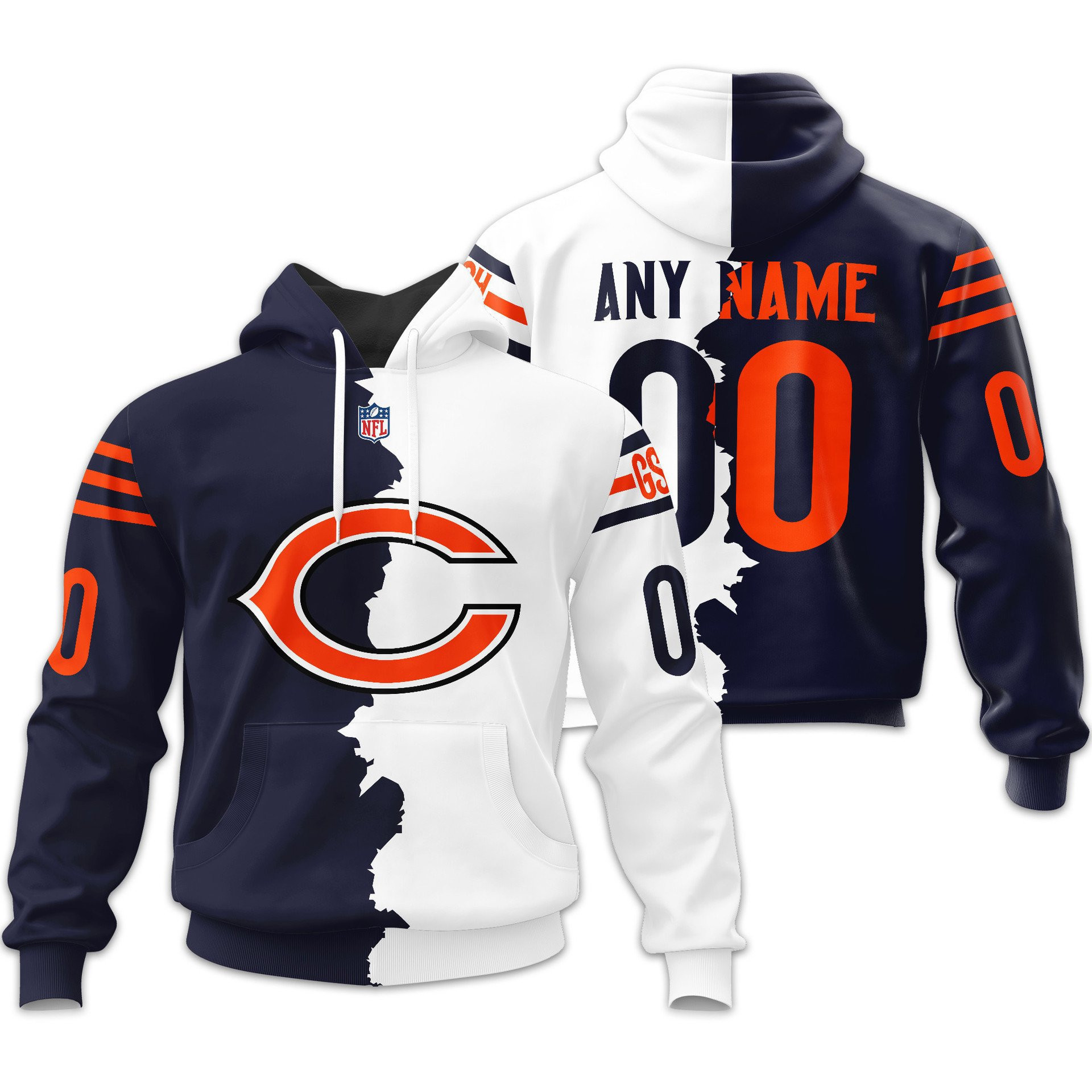 Chicago Bears | Premium NFL Home Mix Away Hoodie TD