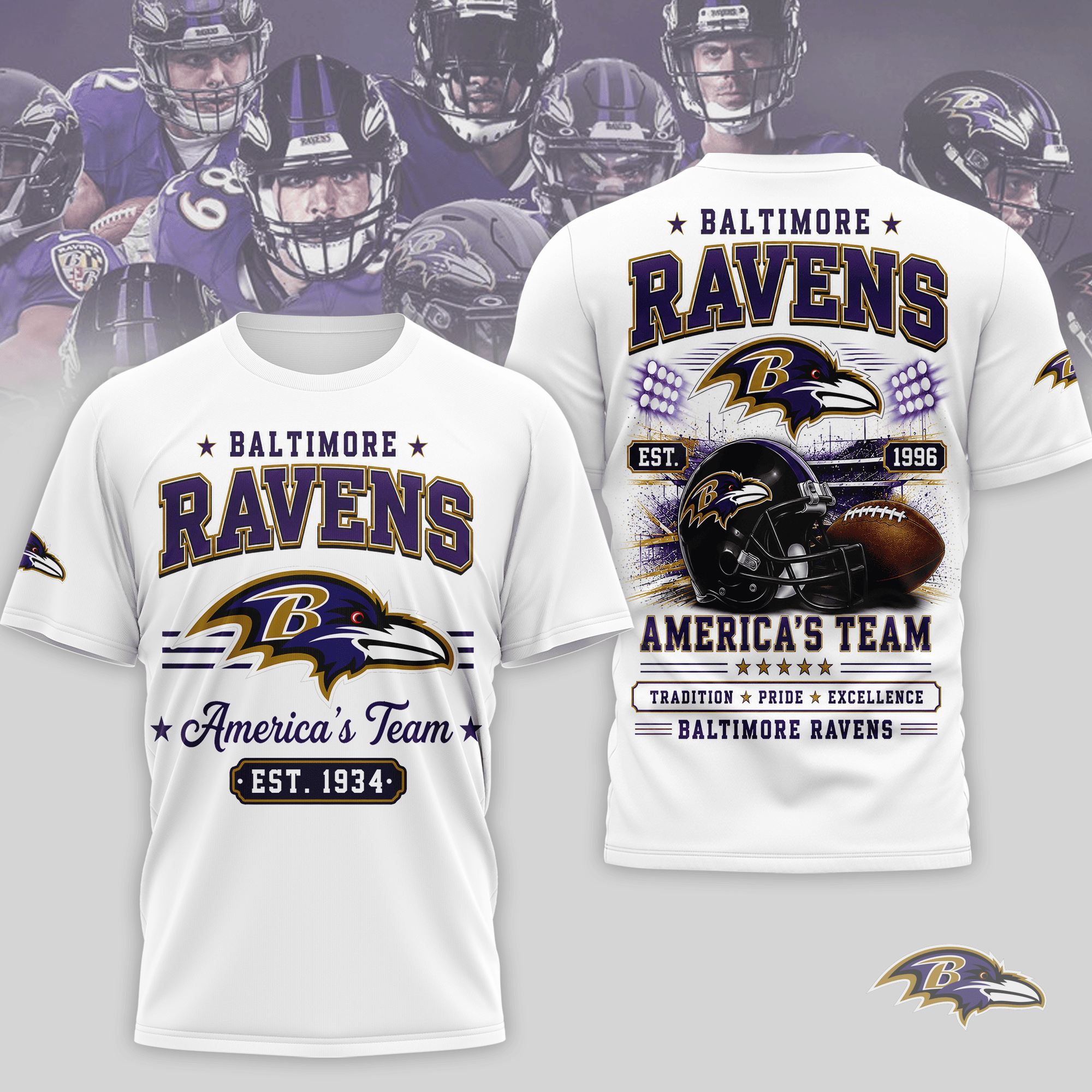 Baltimore Ravens | Premium NFL Team Tradition Pride 3D Shirt NTH1
