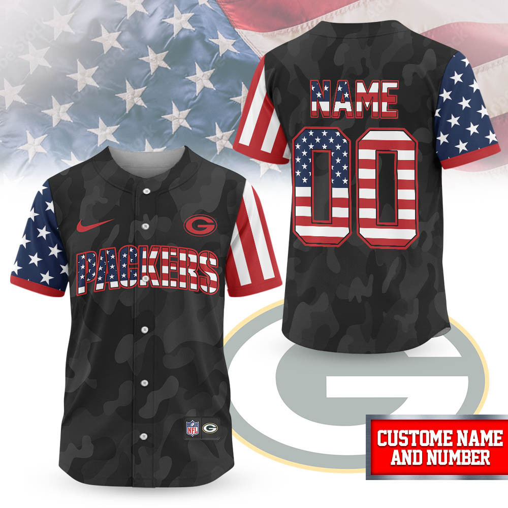 Green Bay Packers | Premium NFL American Pride Custom Jersey Shirt NTH1