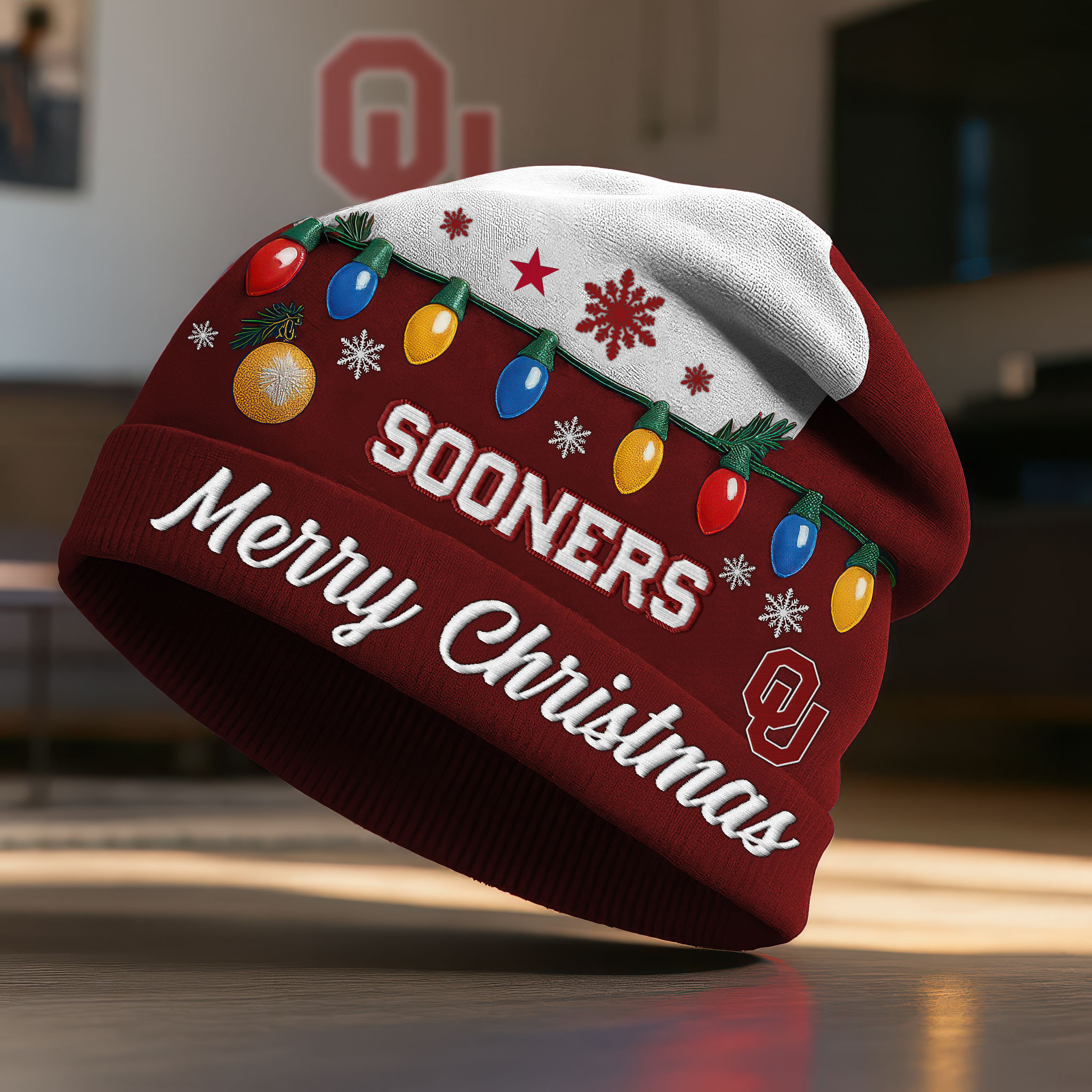 Oklahoma Sooners | Premium NCAA Christmas Beanie Hat NY