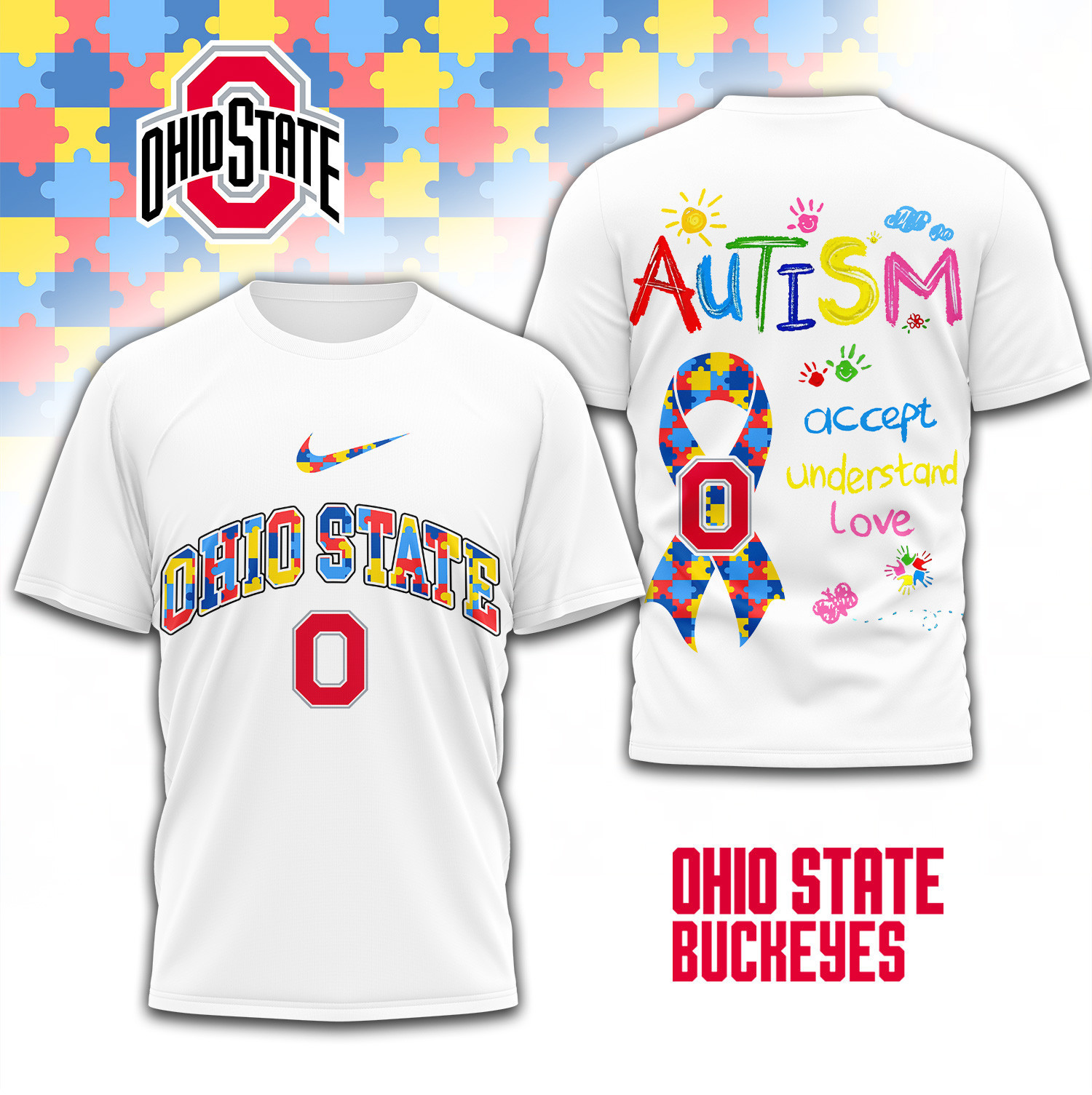 Ohio State Buckeyes | Premium NCAA Autism 3D Shirt TD