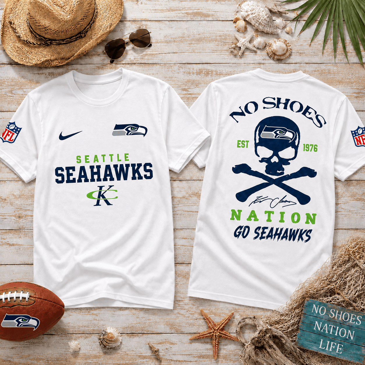 Seattle Seahawks| Premium NFL No Shoes Nation Fan 3D Shirt NY