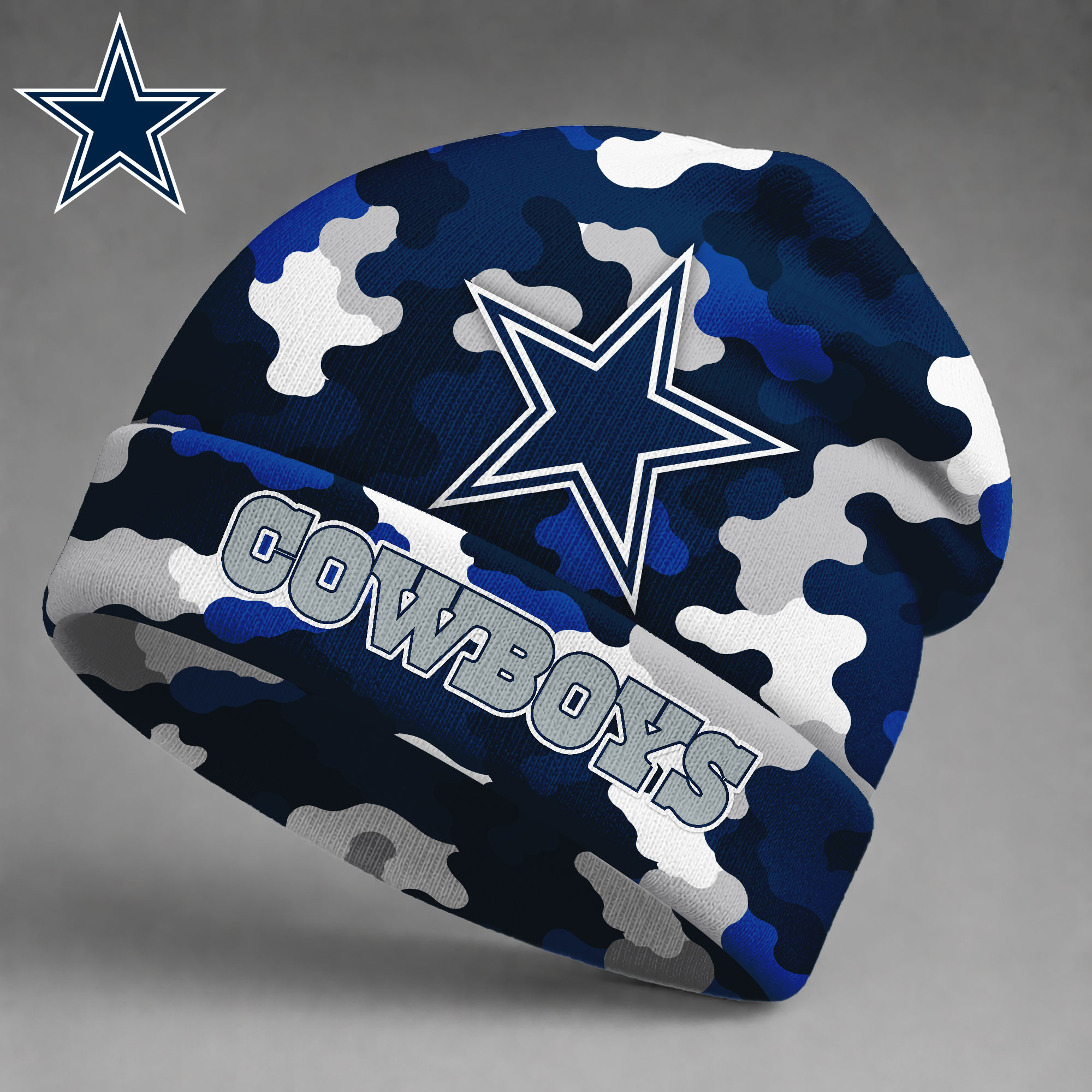 Dallas Cowboys| Premium NFL Camo Game Day Beanie Hat NY