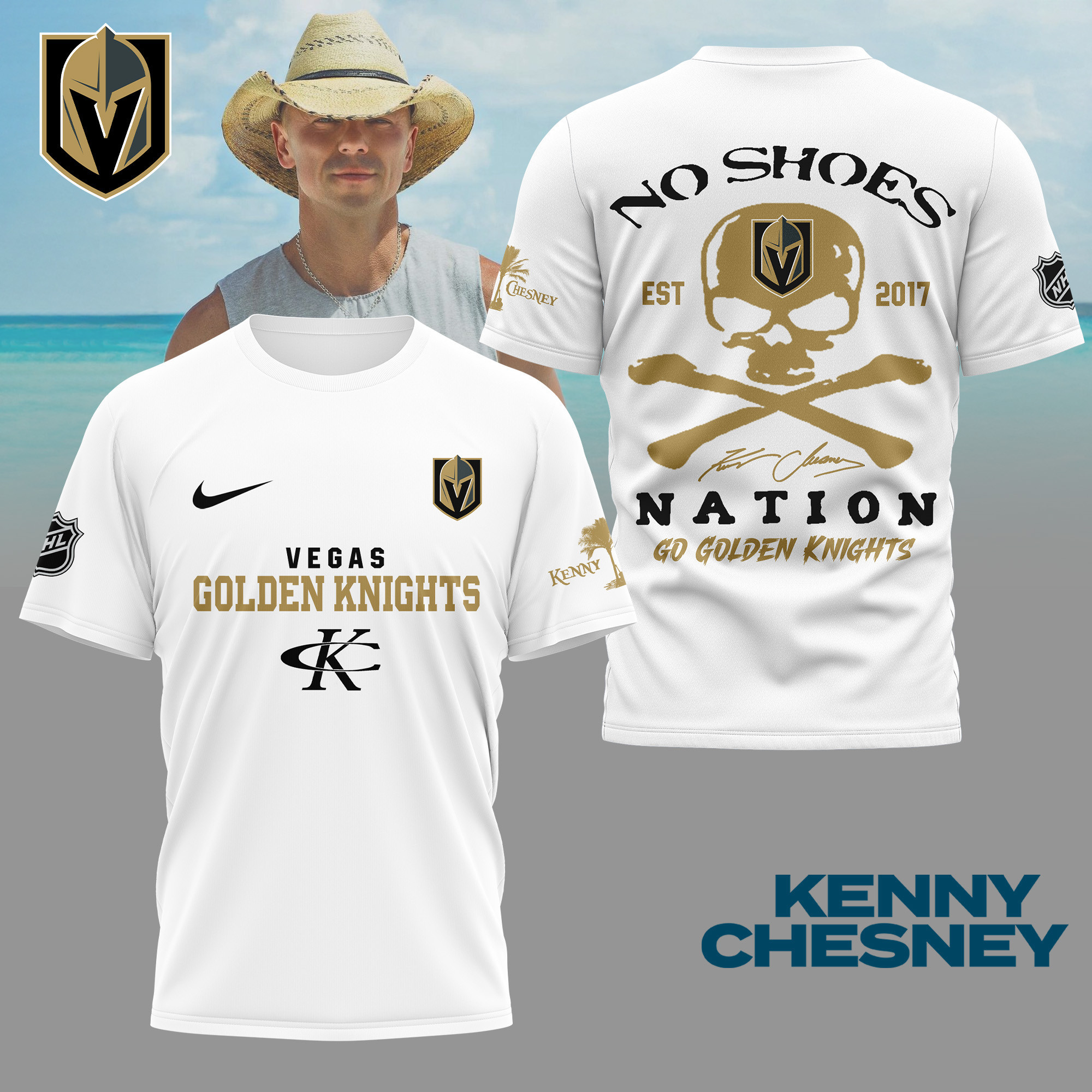Vegas Golden Knights | Premium NHL Kenny Chesney Fan 3D Shirt NY