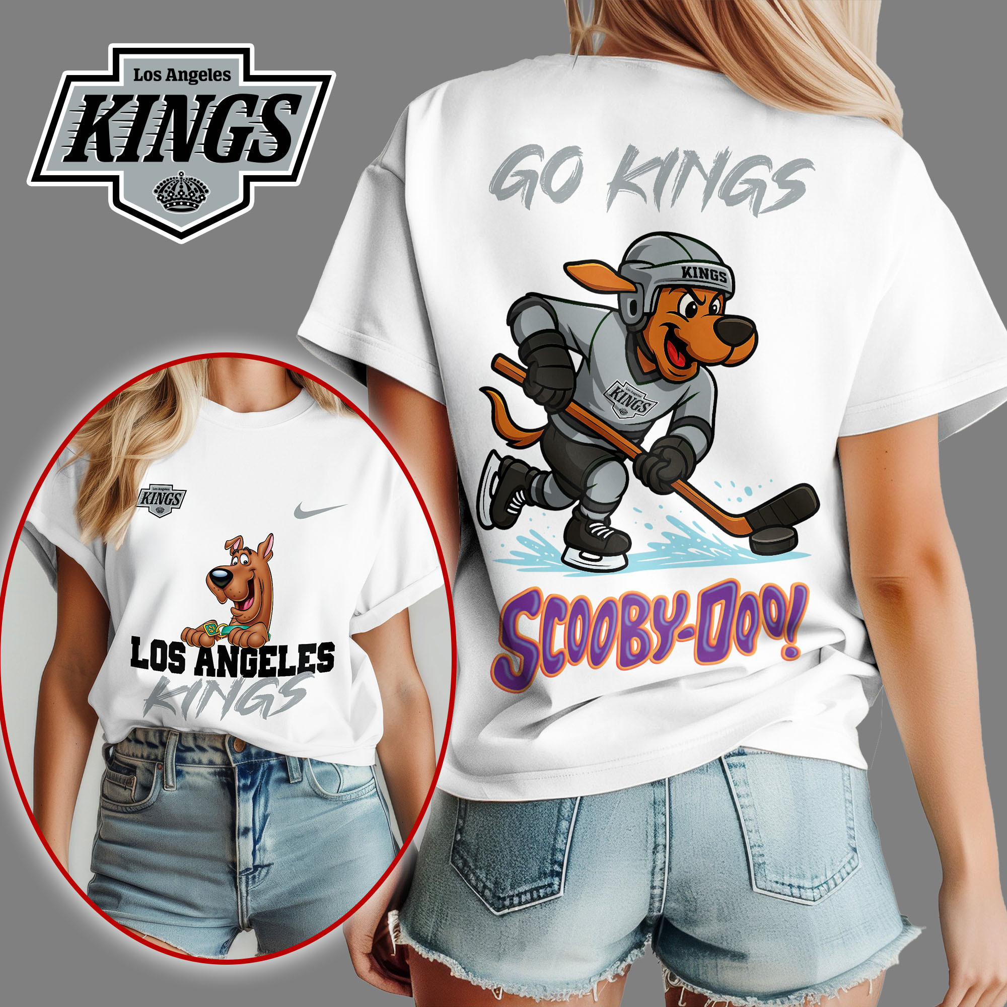 Los Angeles Kings | Premium NHL Scooby-Doo Fan Women's Shirt NY