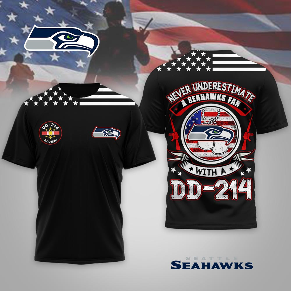 Seattle Seahawks | Premium NFL DD-214 Alumni 3D Shirt MM