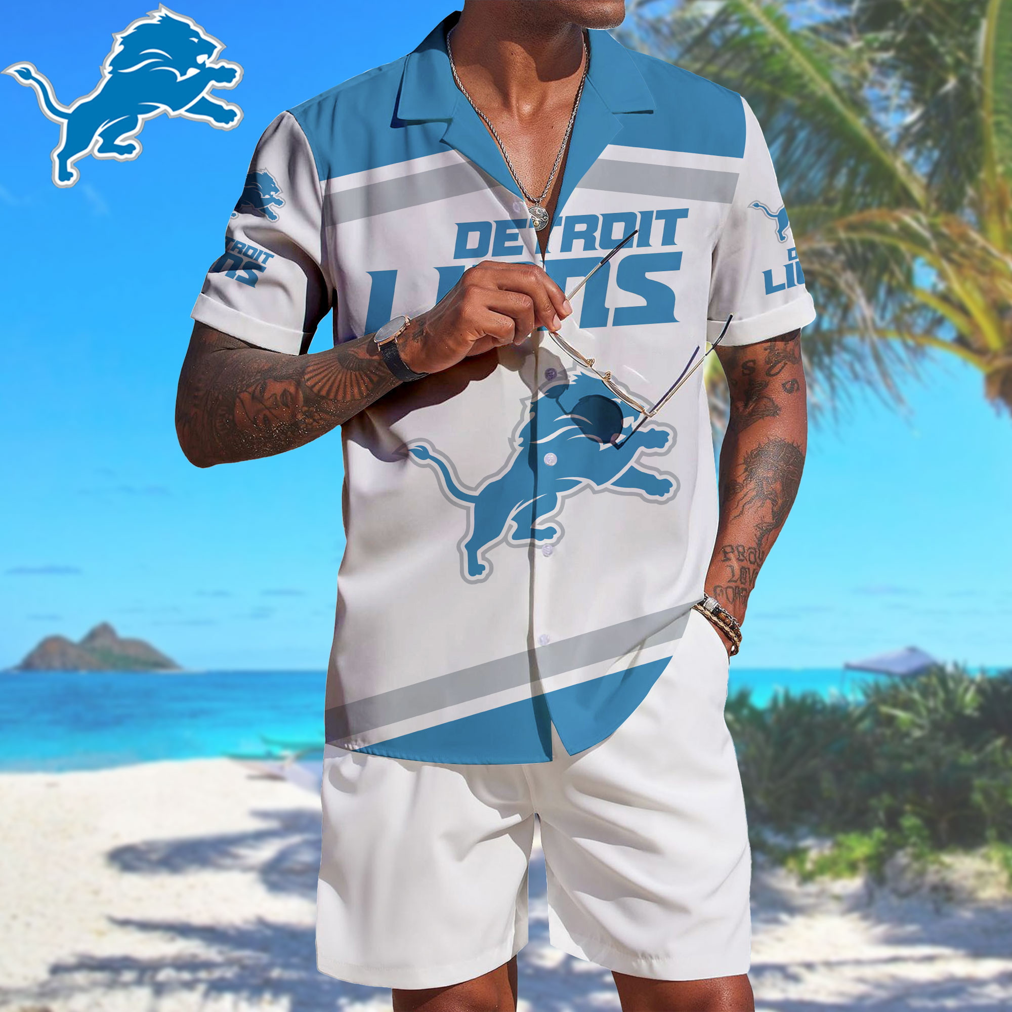 Detroit Lions | Premium NFL Summer Beach Hawaiian Shirt NTH1