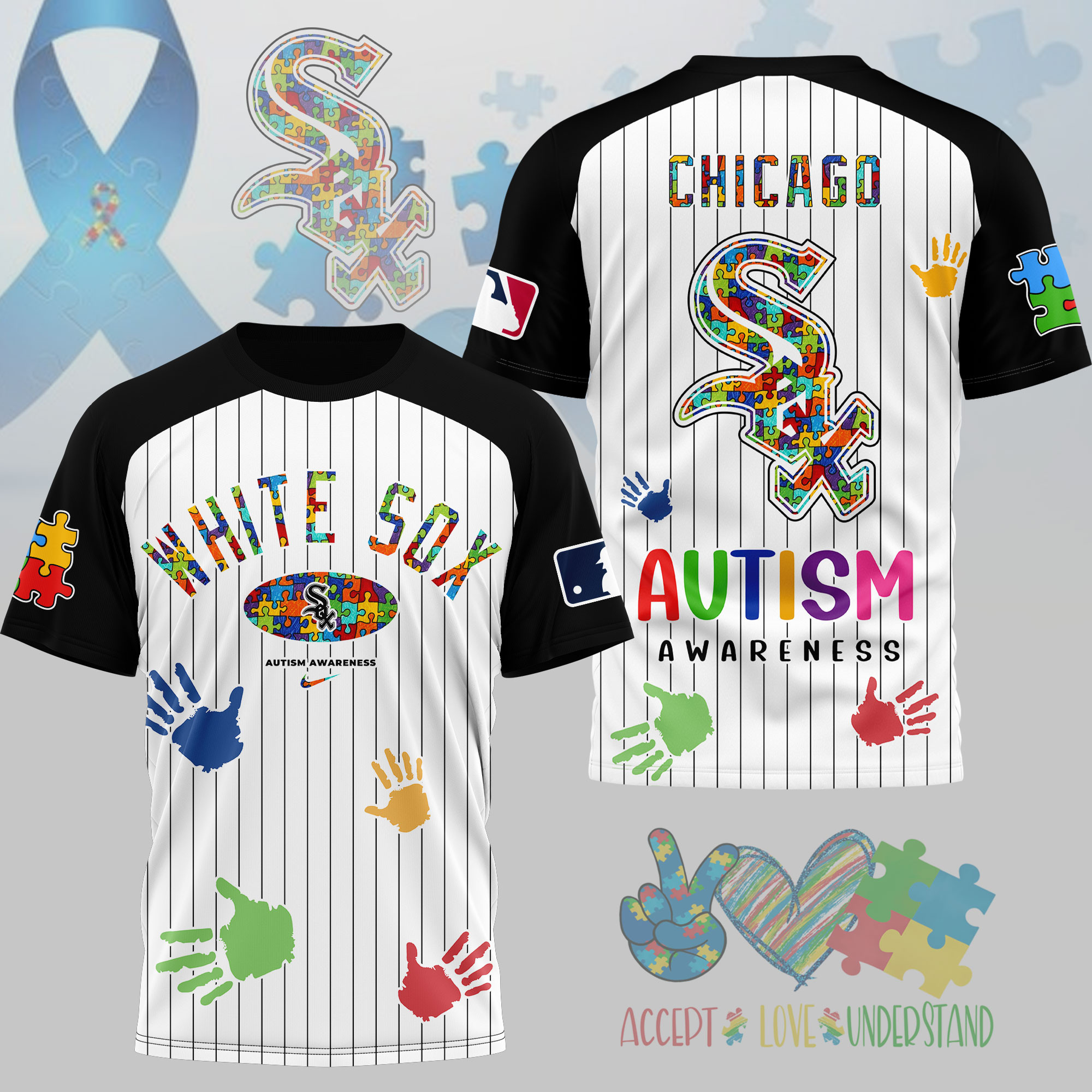 Chicago White Sox | Premium MLB Autism Support 3D Shirt NY