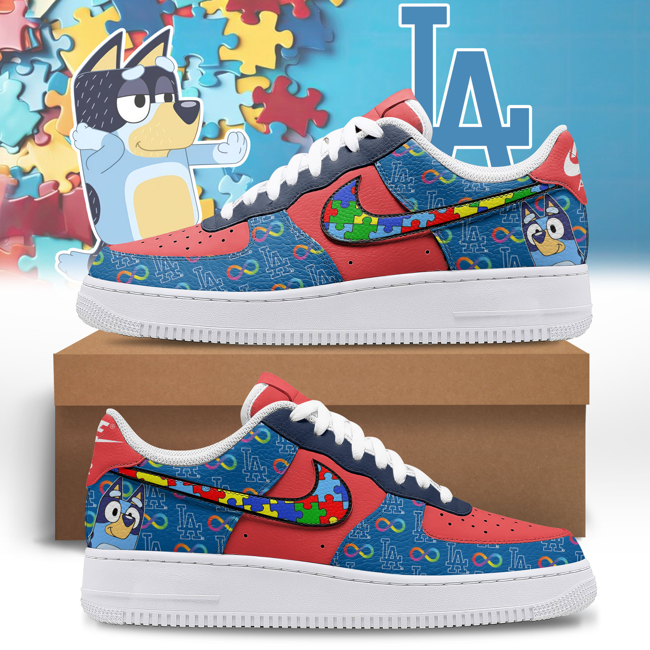 Los Angeles Dodgers | Premium MLB Everyone Plays AF1 Shoes NTH1