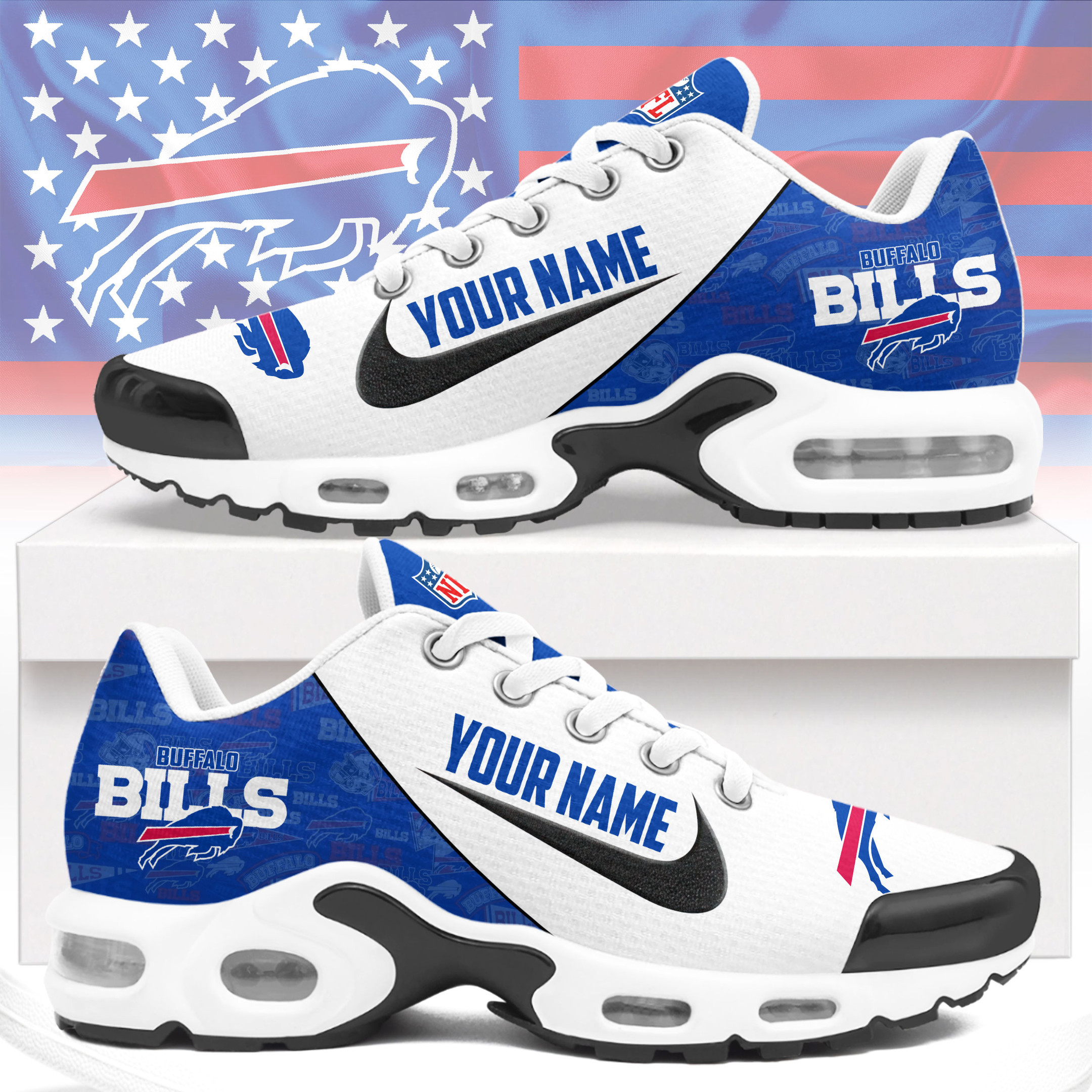 Buffalo Bills | Premium NFL Custom Name Running Air Max Shoes NTH1