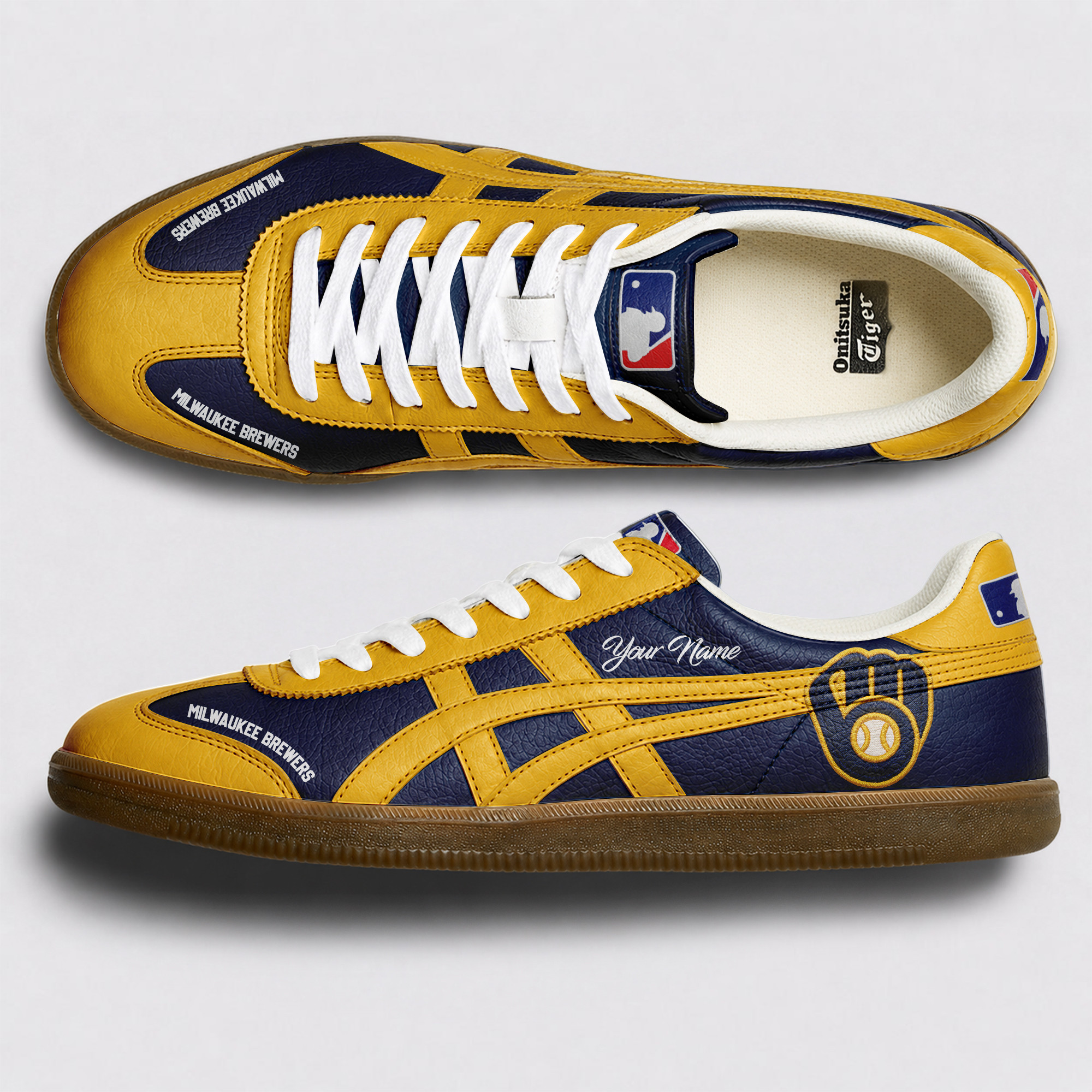 Milwaukee Brewers | Premium MLB Customized Baseball Tiger Shoes TD