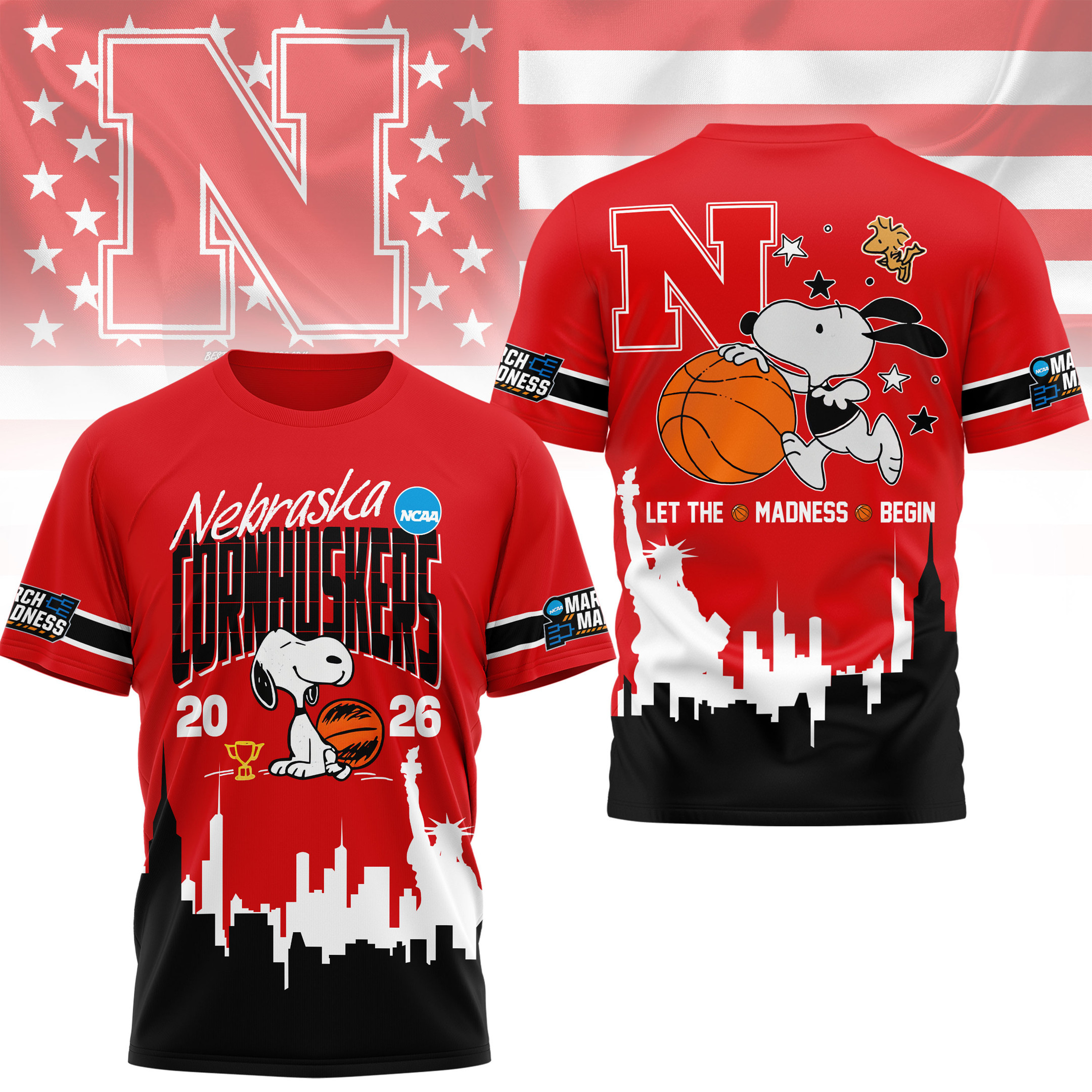 Nebraska Cornhuskers | Premium NCAA March Madness 3D Shirt HY