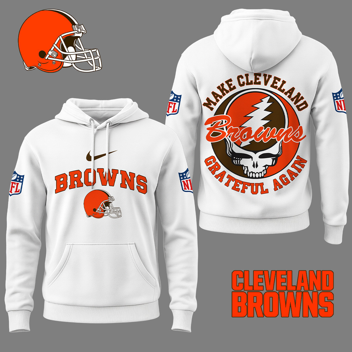 Cleveland Browns | Premium NFL Grateful Again Hoodie NY