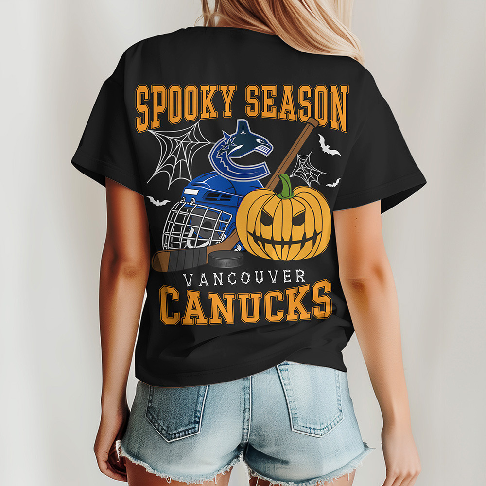 Vancouver Canucks | Premium NHL Spooky Season Women's Shirt PB7WPLX