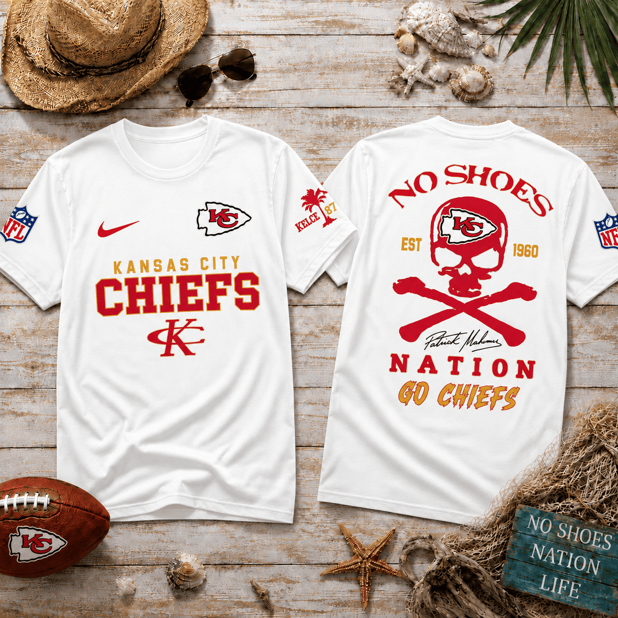Kansas City Chiefs| Premium NFL No Shoes Nation Fan 3D Shirt NY