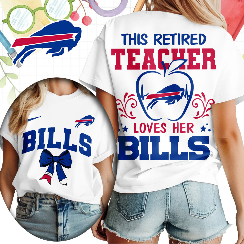Buffalo Bills | Premium NFL Retired Teacher Women T-Shirt TD