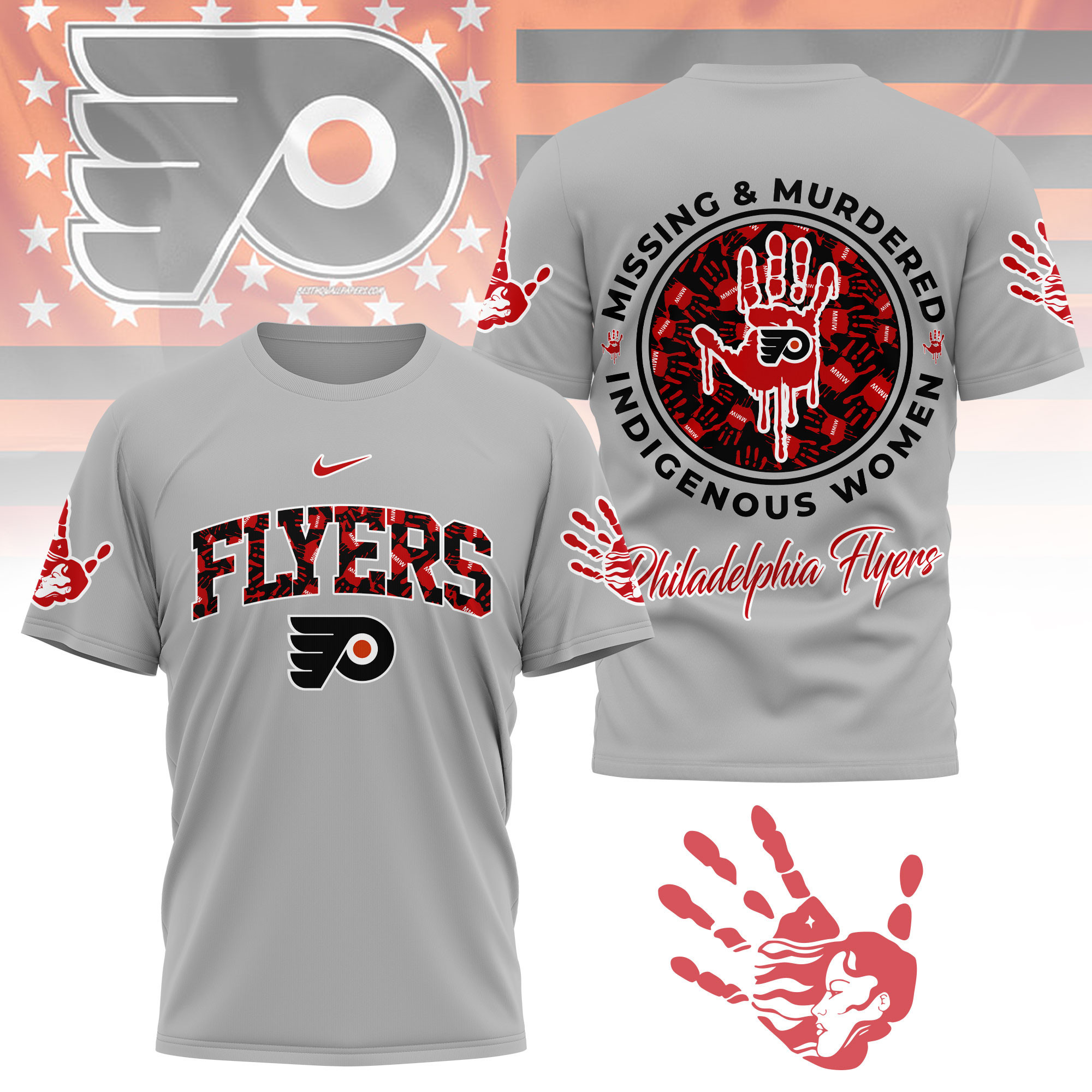 Philadelphia Flyers | Premium NHL MMIW Awareness 3D Shirt PBWA4Y0