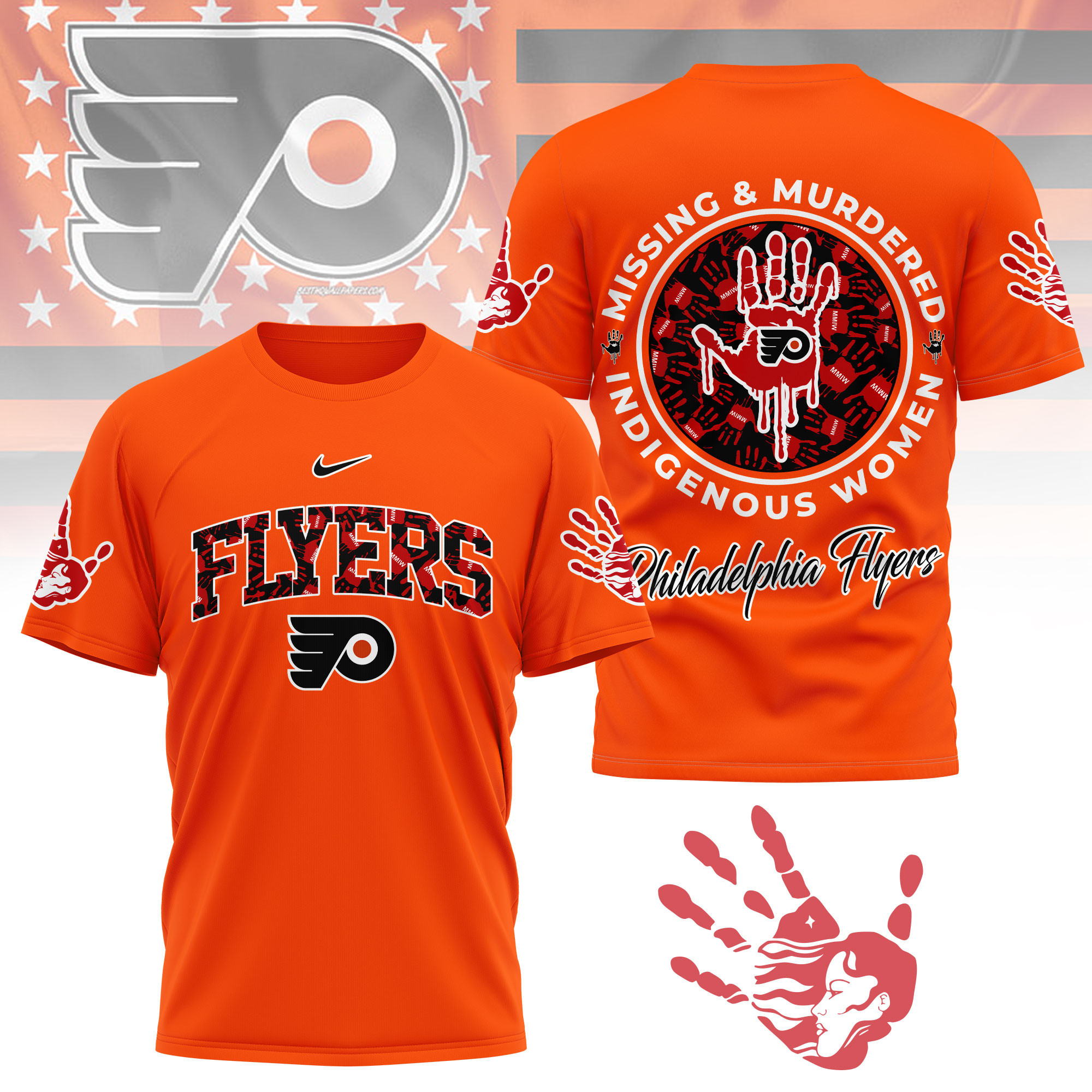 Philadelphia Flyers | Premium NHL MMIW Awareness 3D Shirt PBWA4Y0