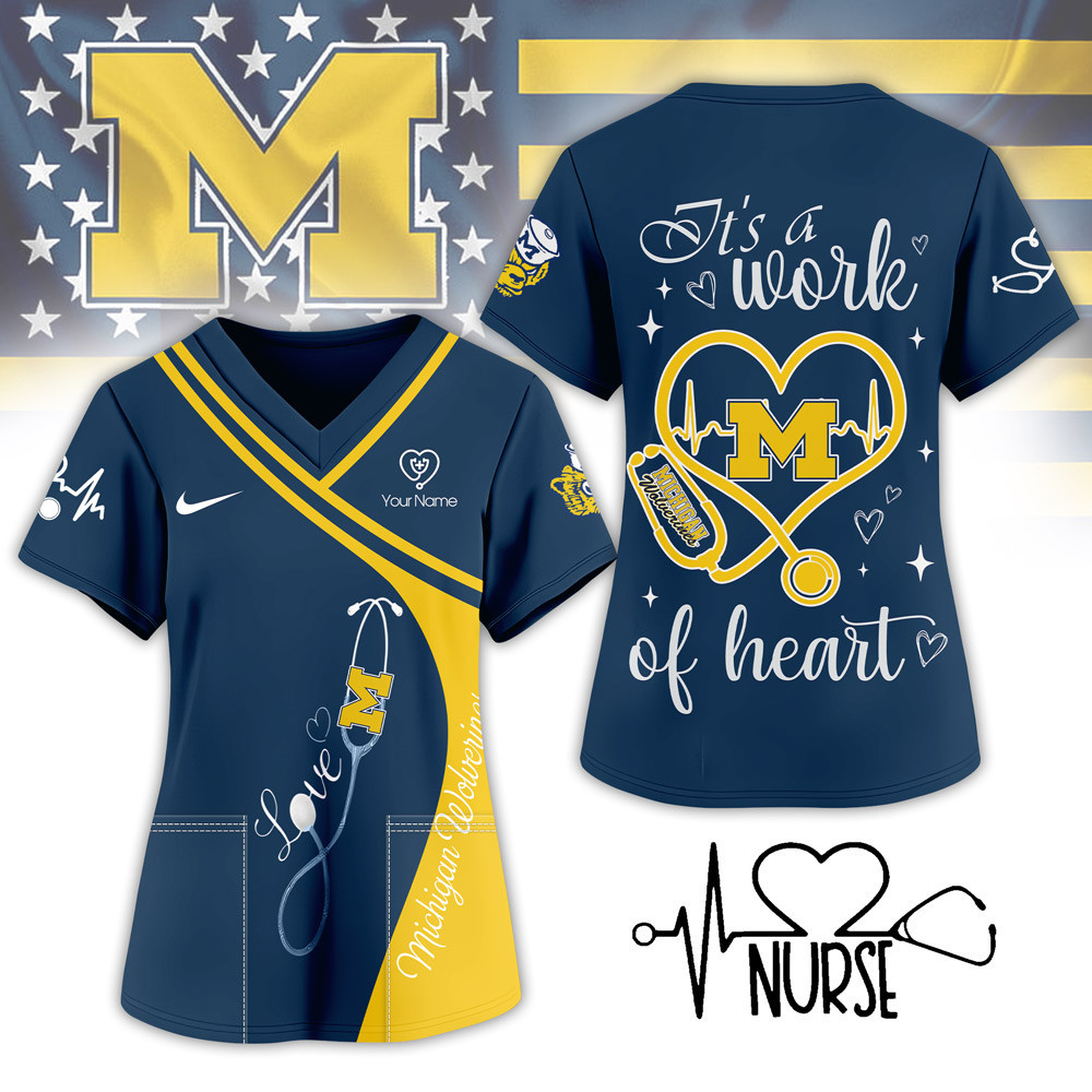Michigan Wolverines | Premium NCAA Nurse Pride 3D Shirt NY