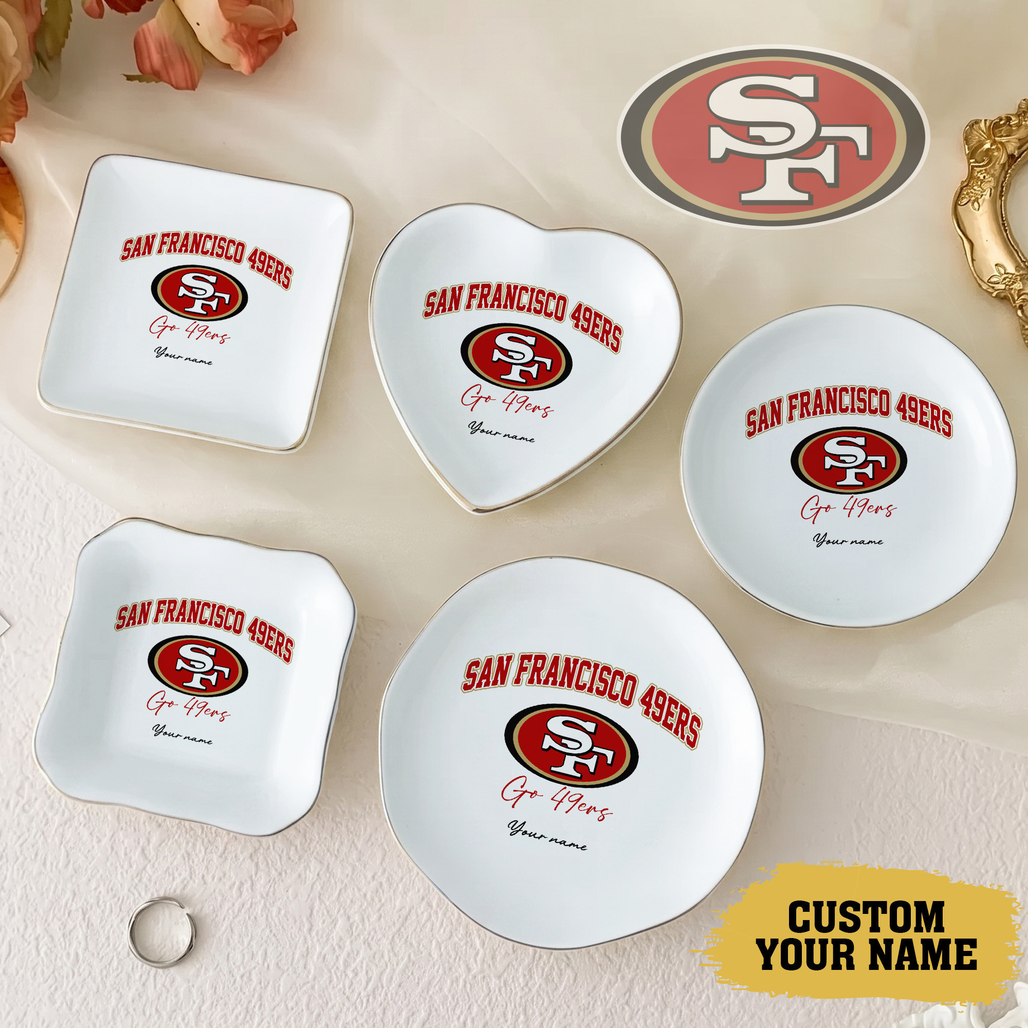 San Francisco 49ers | Premium NFL Game Day Jewelry Dish NY