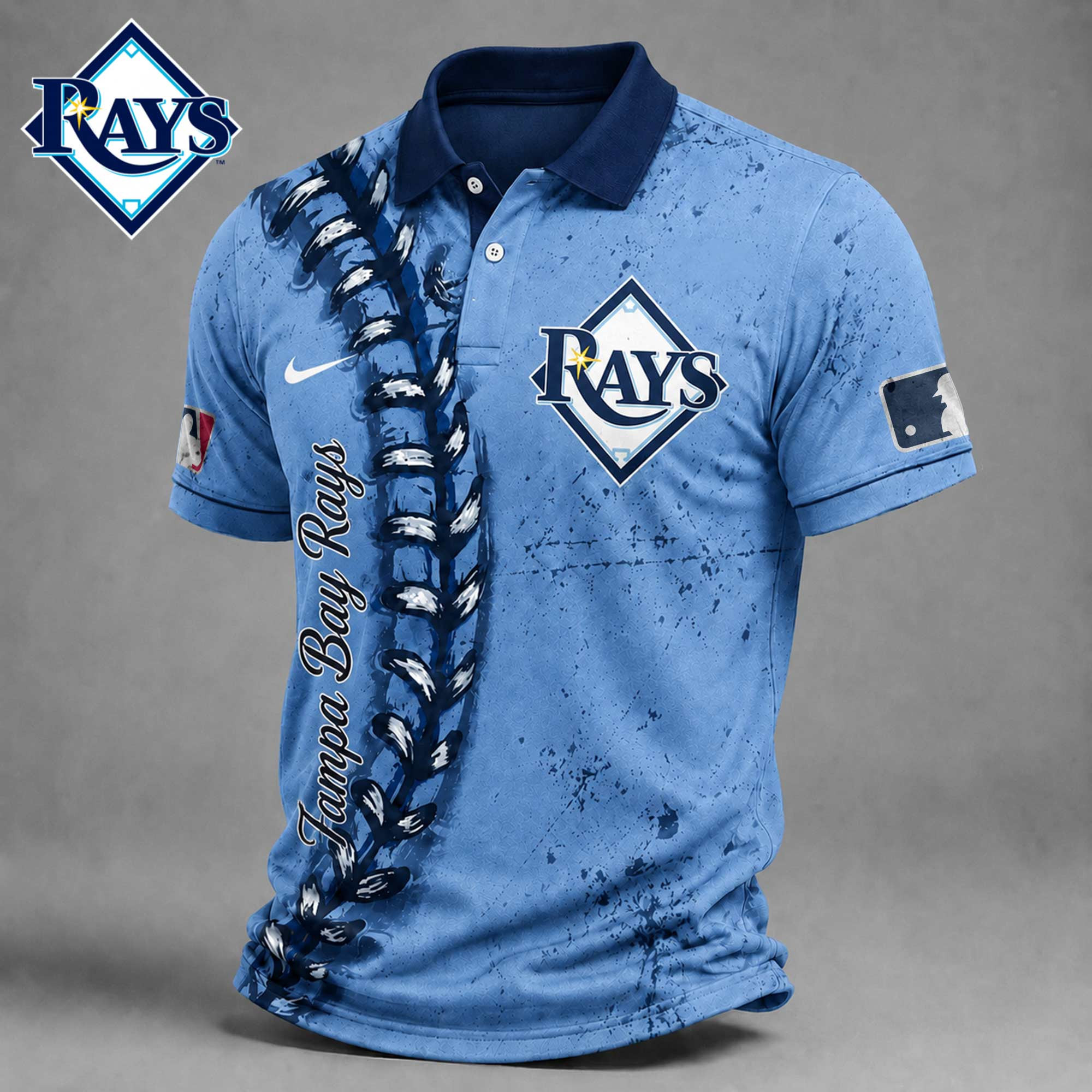 Tampa Bay Rays | Premium MLB Baseball Stitch Polo Shirt