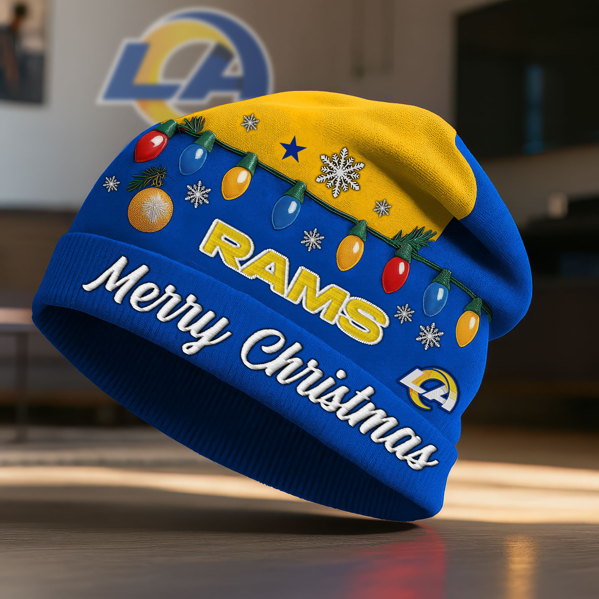 Los Angeles Rams | Premium NFL Christmas Beanie Hat NY