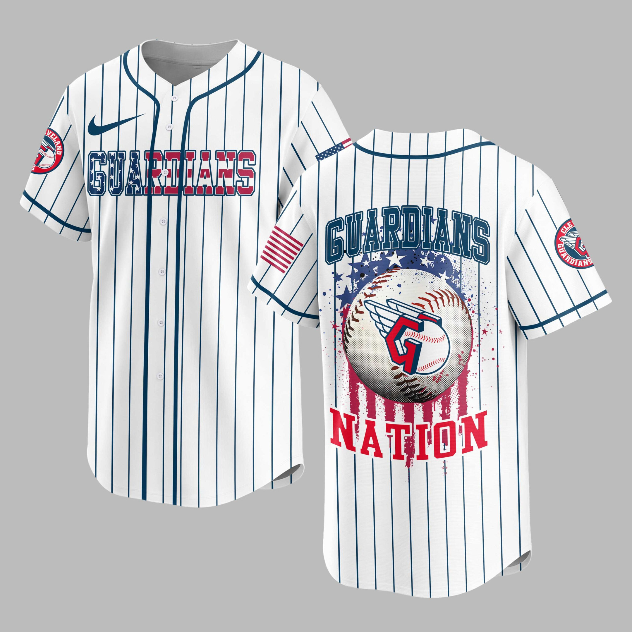 Cleveland Guardians | MLB USA Flag Edition Premium Baseball Jersey