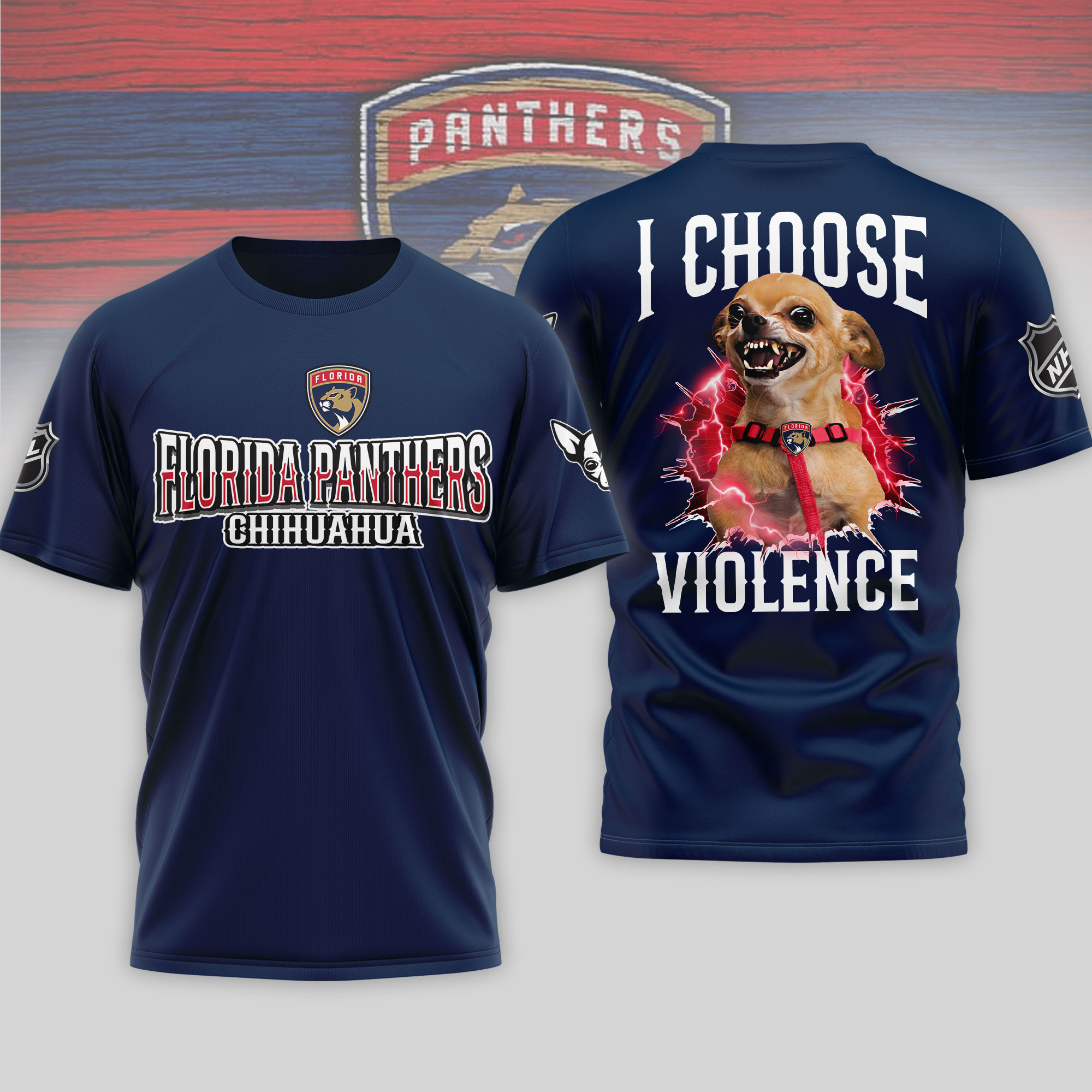 Florida Panthers | Premium NHL Chihuahua Violent 3D T-Shirt HY
