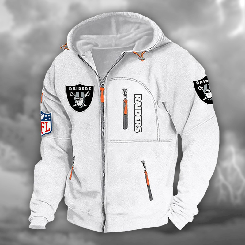 Las Vegas Raiders DMCD0668 Hooded Cardigan Jacket