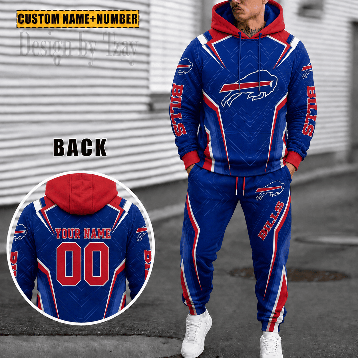 Buffalo Bills Personalized Combo Hoodie And Sweatpants Gift For Fan VA1092