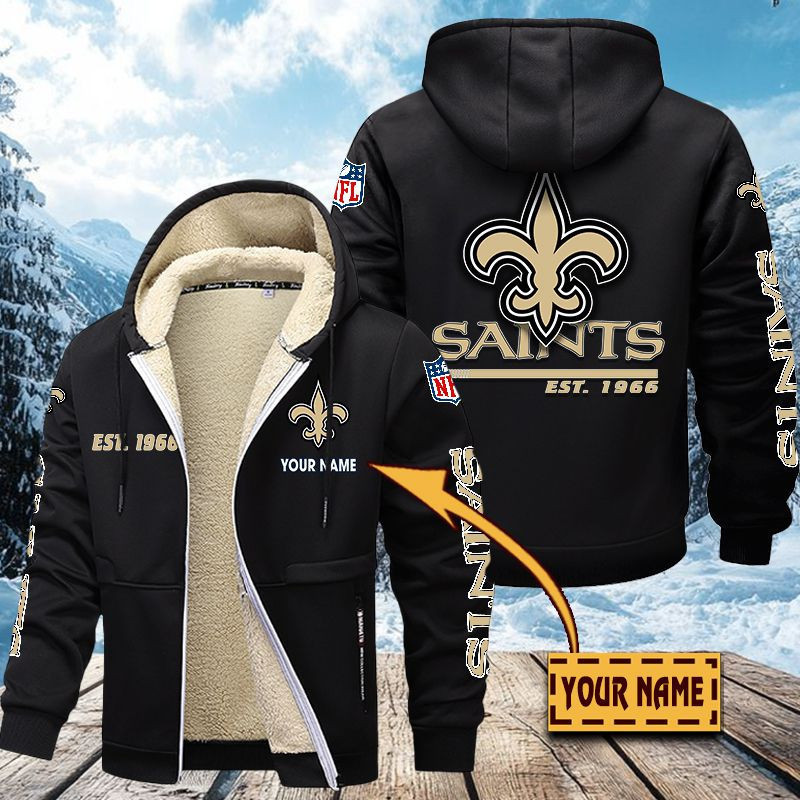 New Orleans Saints Premium Sherpa-Lined Winter Hoodie – Personalized Edition VITZC092