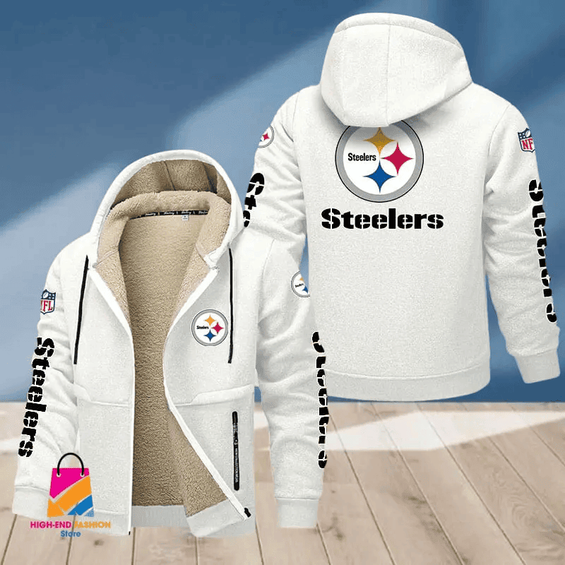 Pittsburgh Steelers Multicolor Thickened Zipper Hoodies ANZTZH027